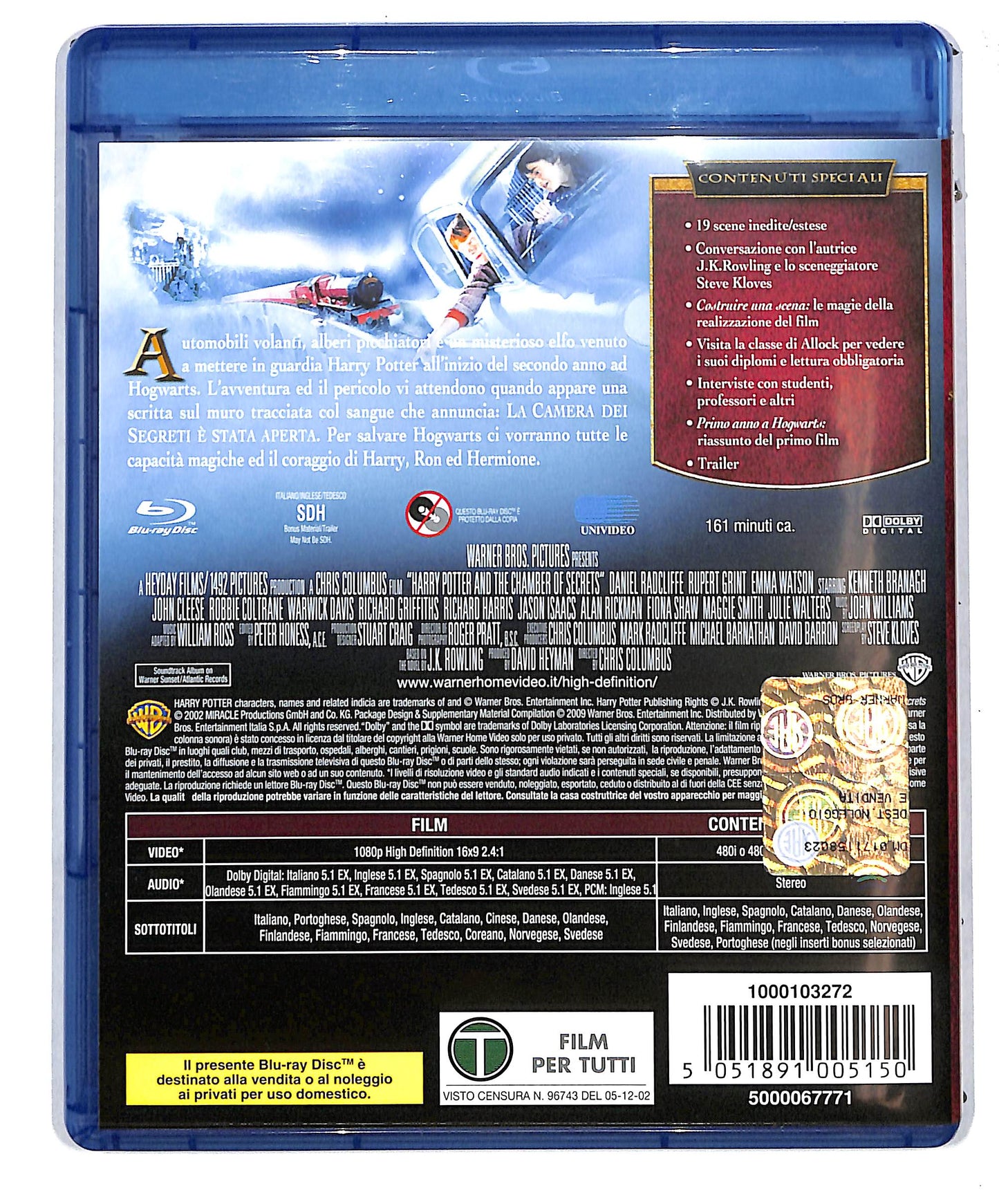 EBOND Harry Potter e la camera dei segreti BLURAY D624141