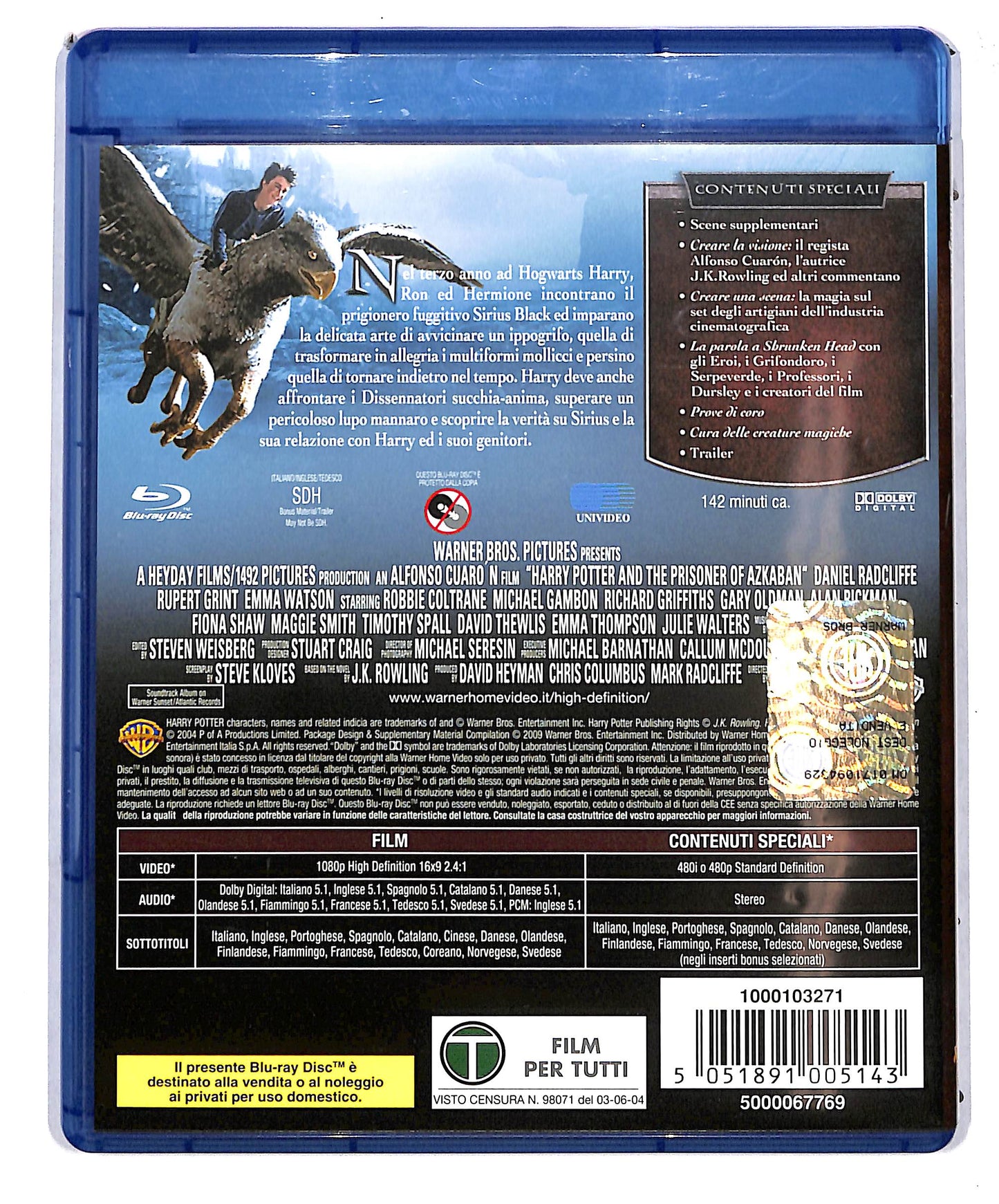 EBOND Harry Potter e il prigioniero di Azkaban BLURAY D624144