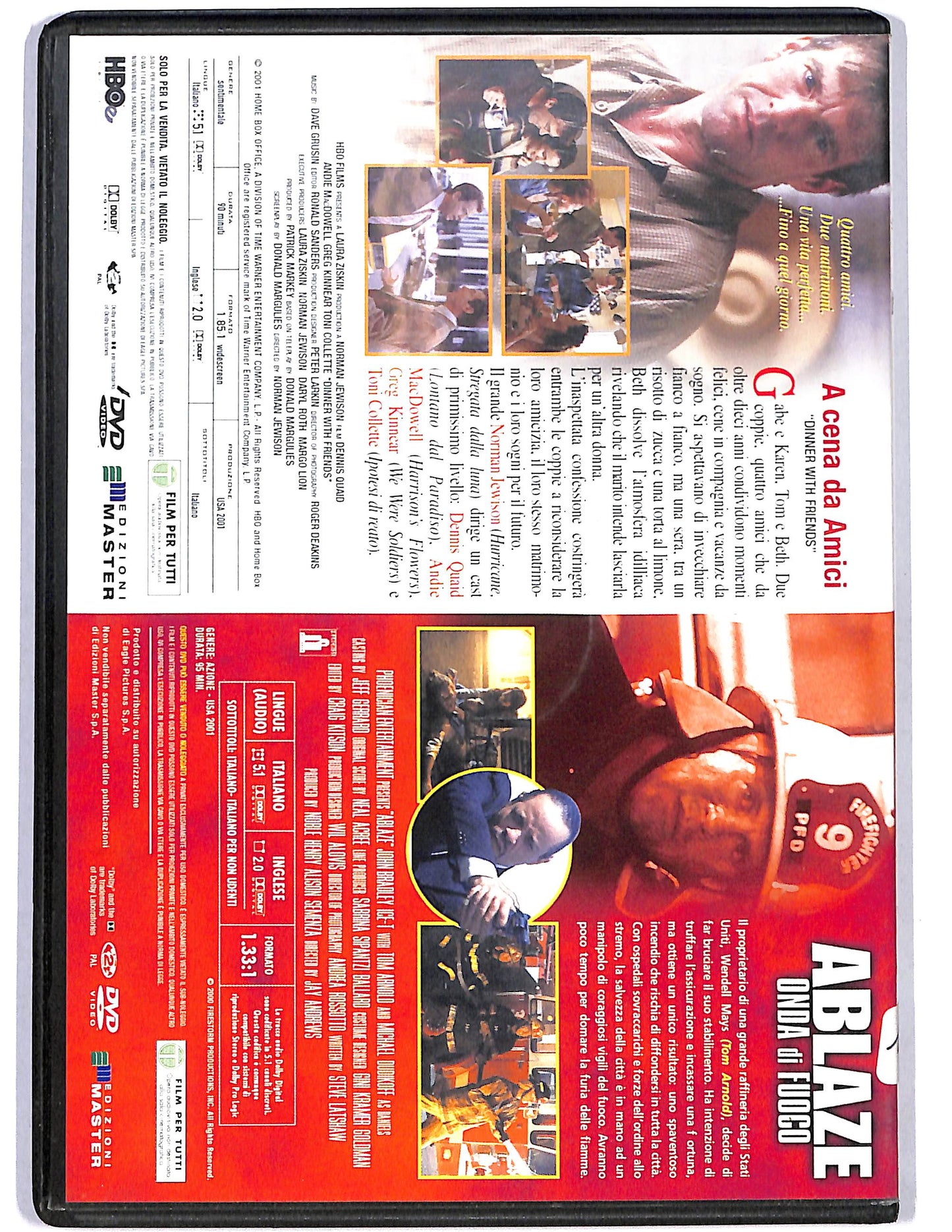 EBOND Ablaze onda di fuoco - A cena da amici (2film) EDITORIALE DVD D624956