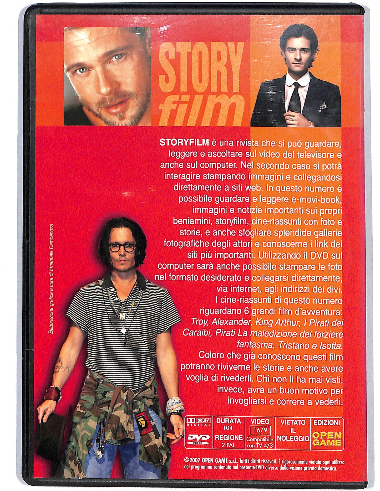 EBOND Storyfilm - Brad pitt orlando bloom johnny depp EDITORIALE DVD D625215