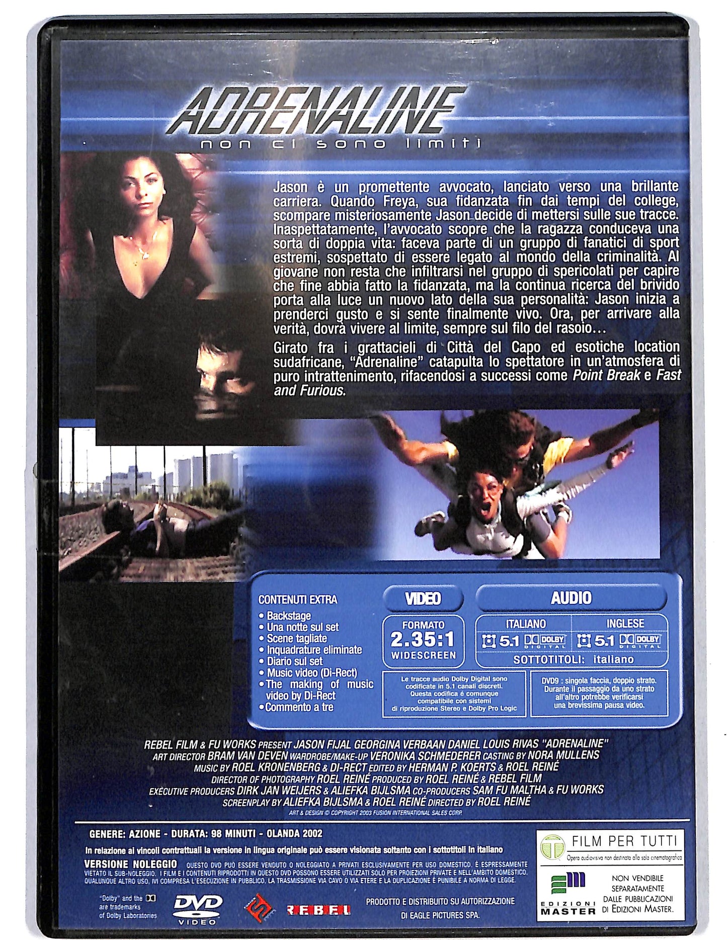 EBOND Adrenaline - Non ci sono limiti EDITORIALE DVD D625262