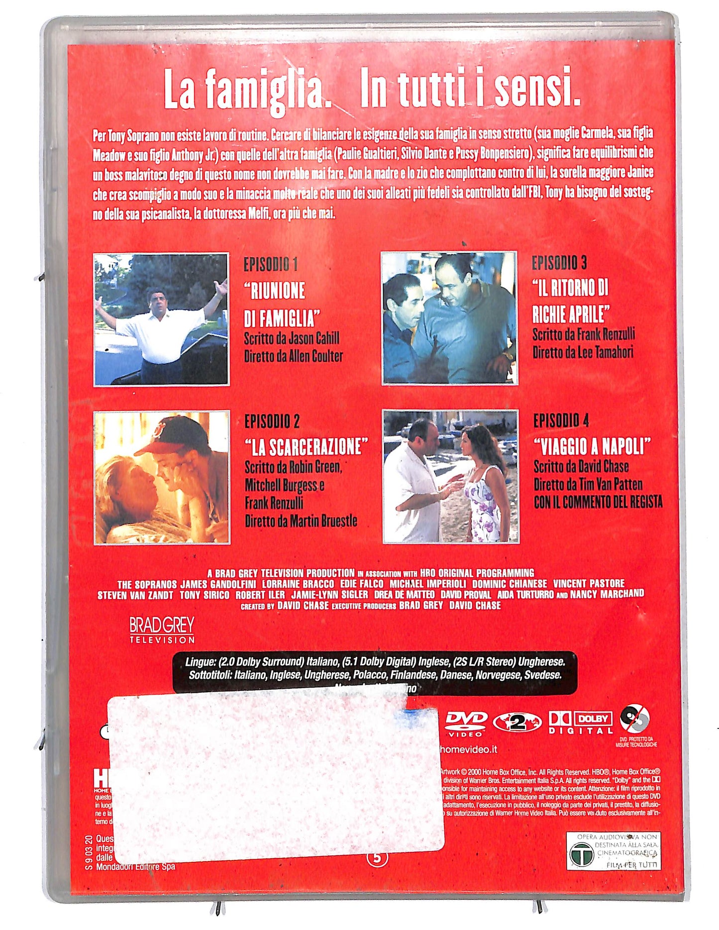 EBOND I soprano seconda stagione disco uno ep 1- 4 EDITORIALE DVD D625327