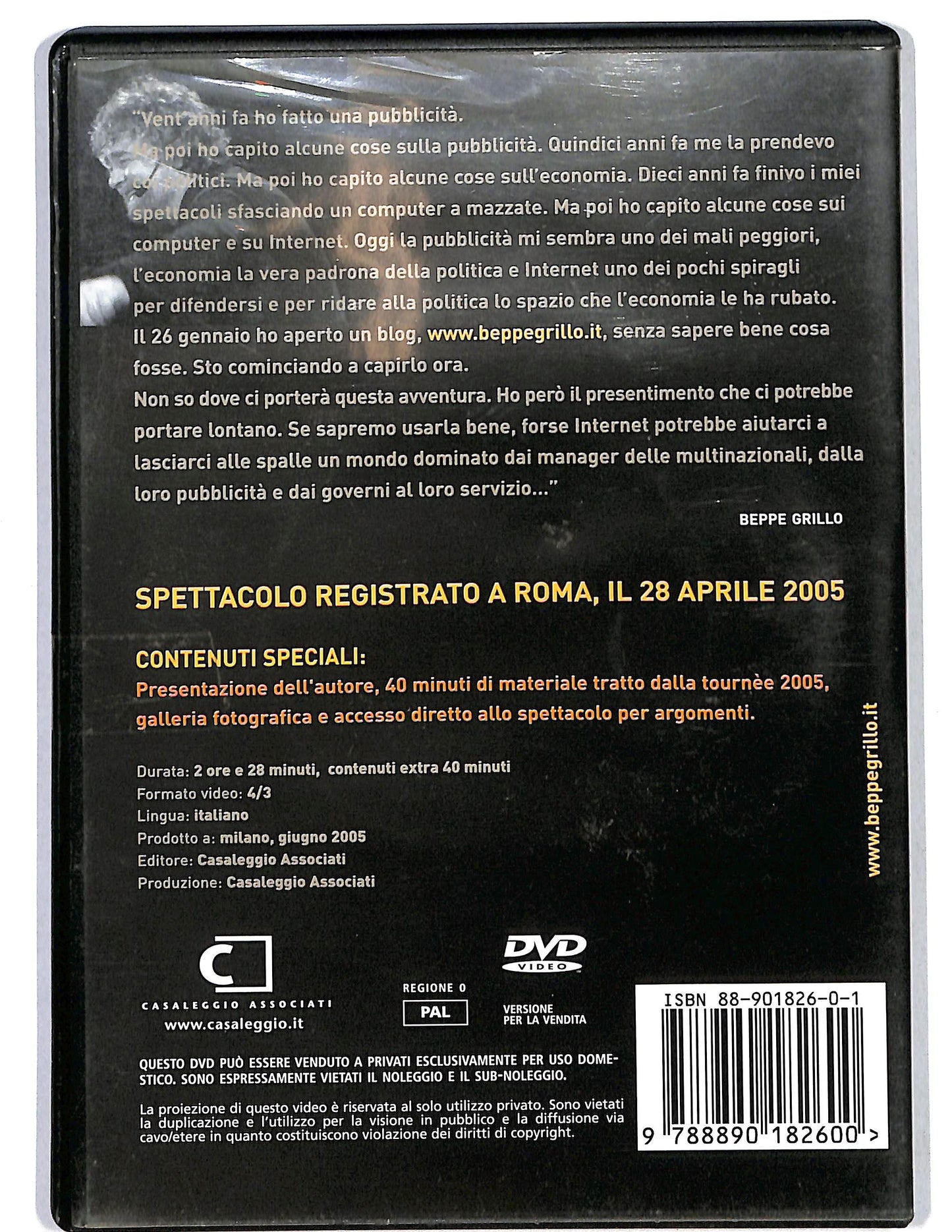 EBOND Beppegrillo.it DVD D625337