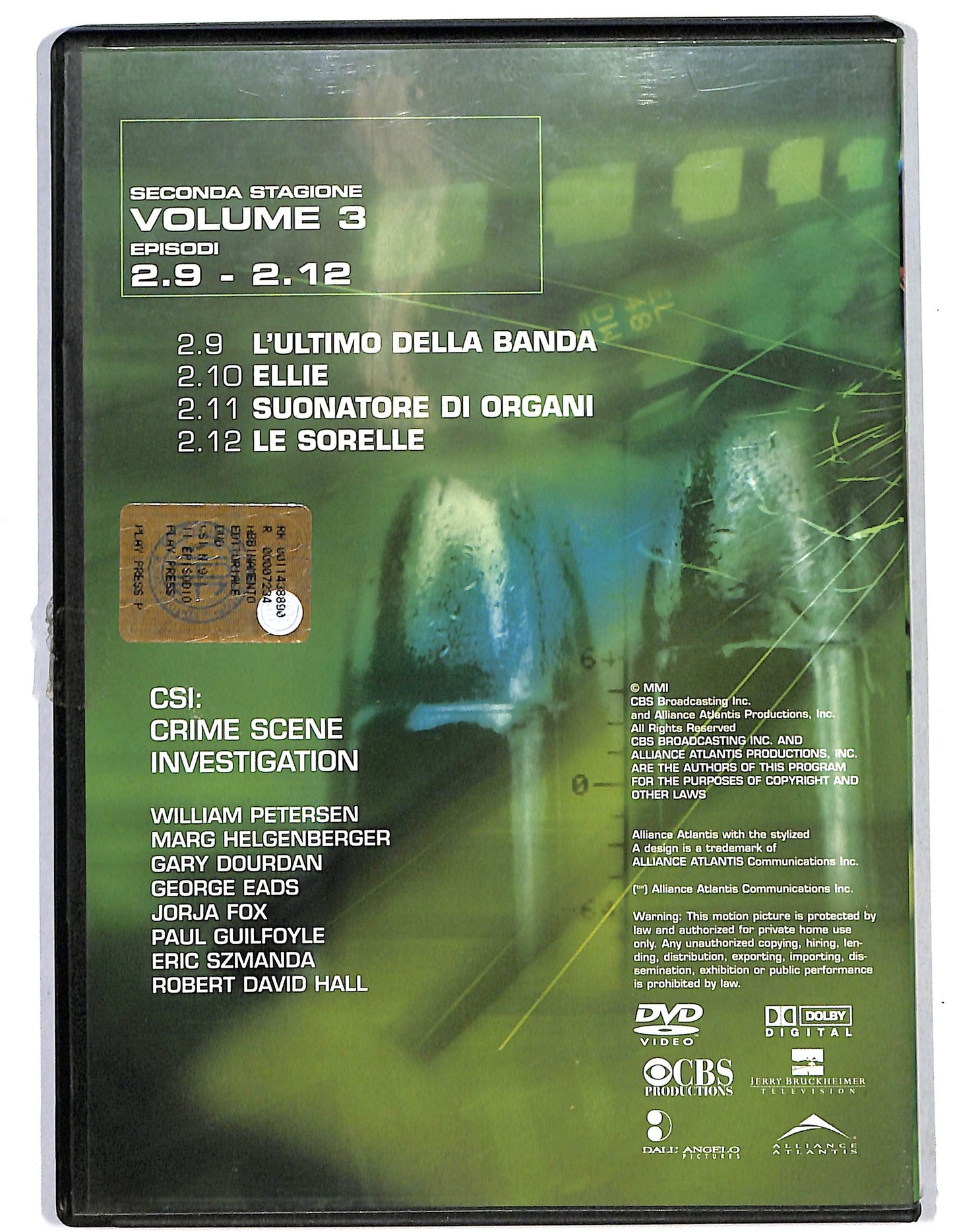 EBOND Csi crime scene investigation seconda stagione volume 3 EDITORIALE DVD D625606