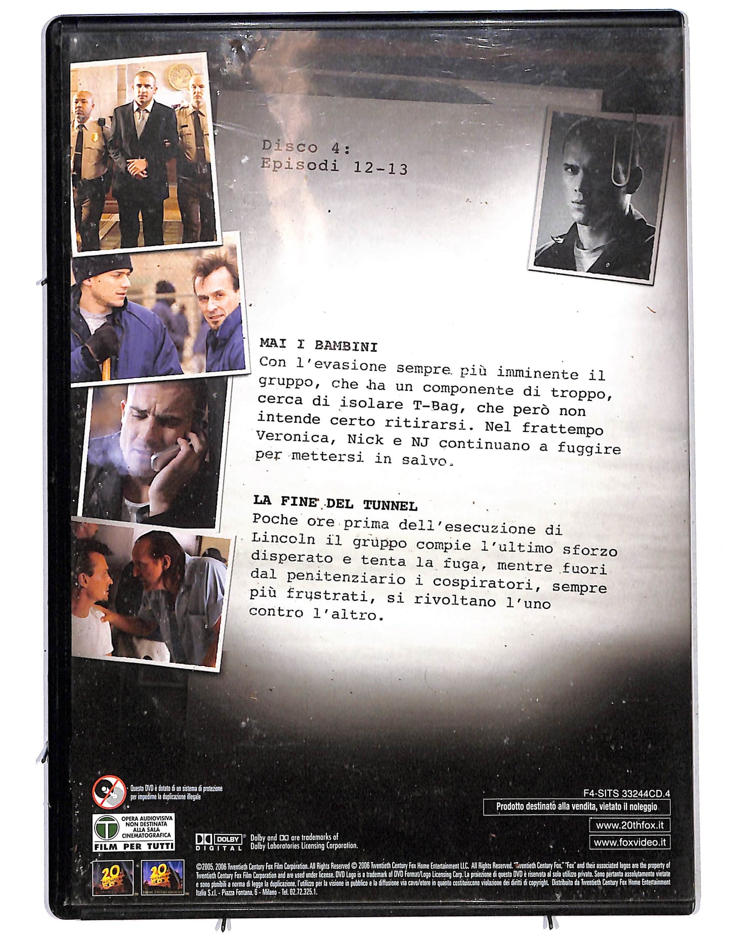 EBOND Prison Break Stagione 1 - Disco 3 (Eps.9-13) SLIMCASE DVD D625756