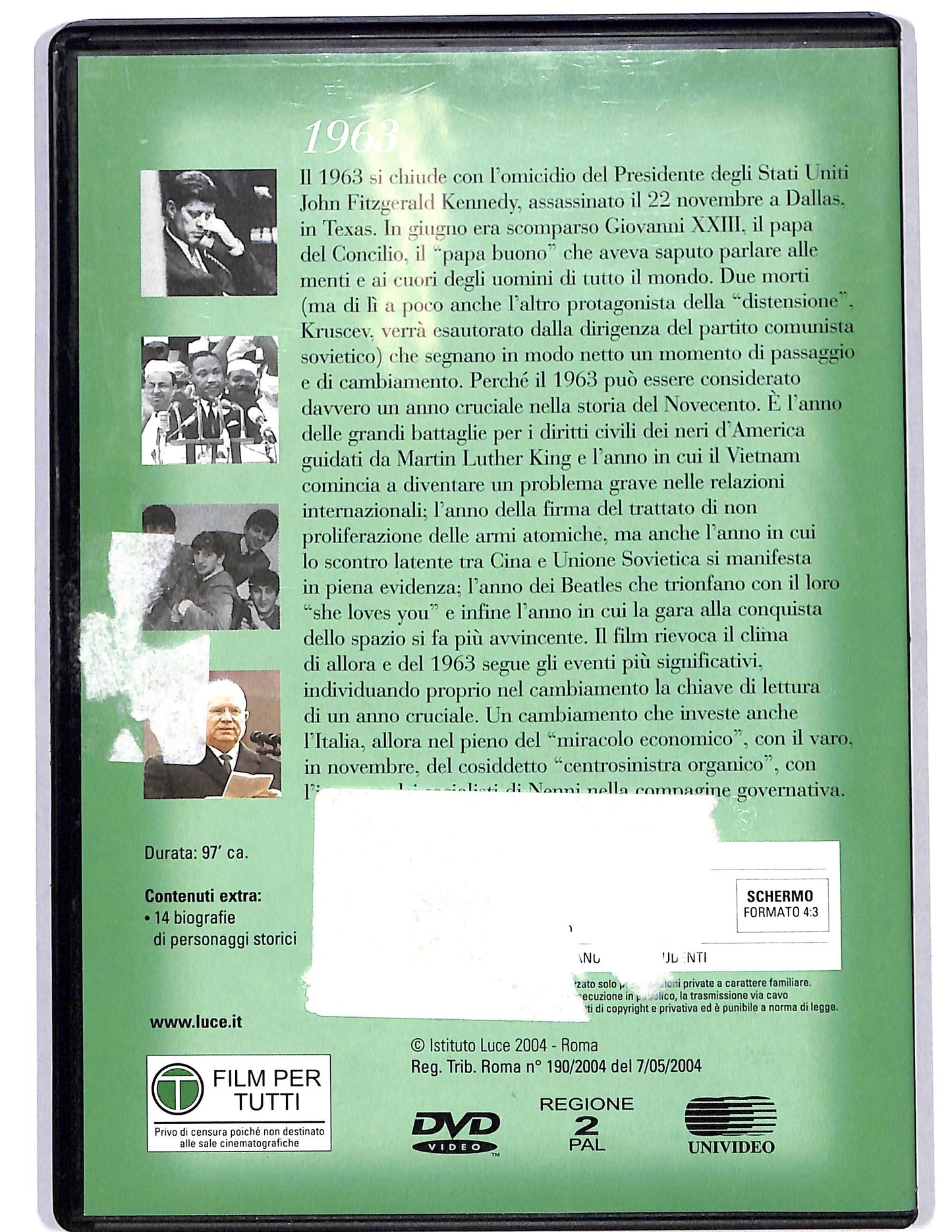 EBOND Novecento - anni cruciali 1963 EDITORIALE DVD D626026