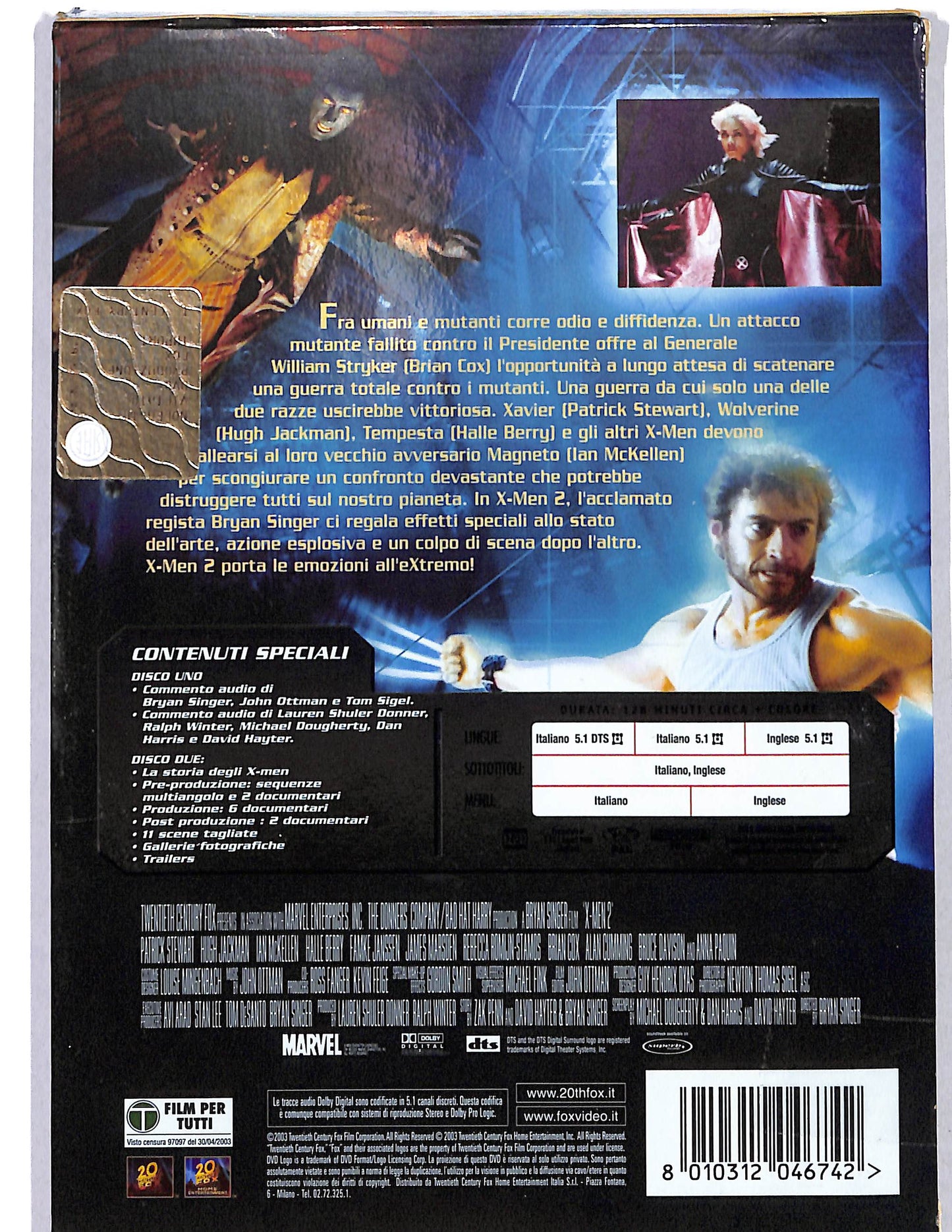 EBOND X men 2 EDIZIONE SPECIALE 2 dischi DVD D626114