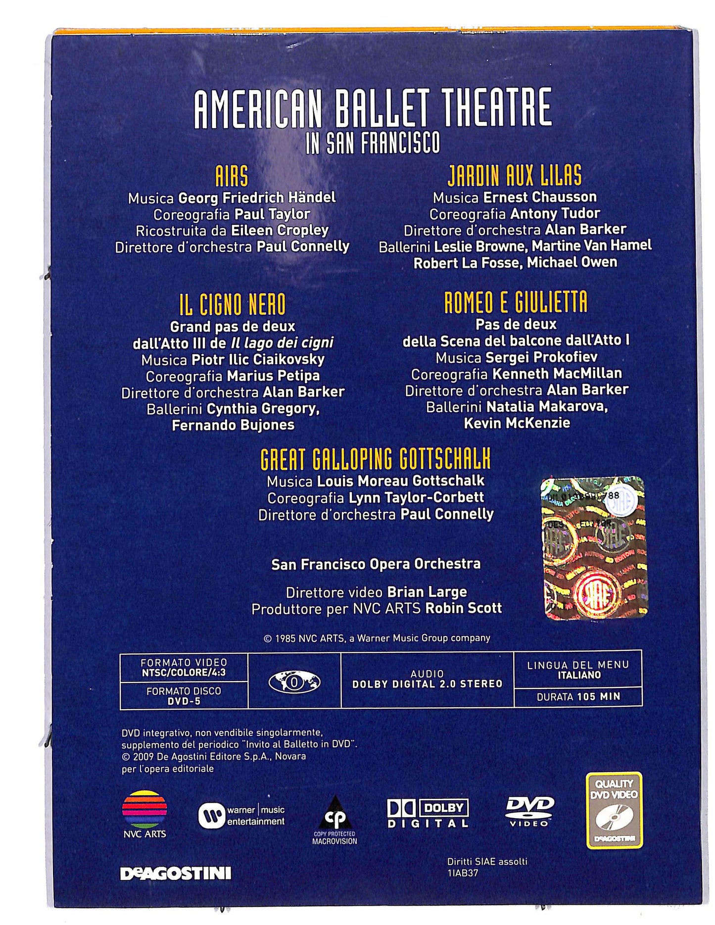 EBOND American ballet teatre in San Francisco Volume 37 EDITORIALE DVD D626134