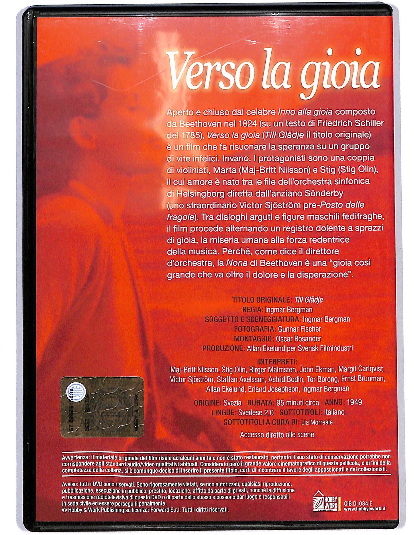 EBOND Verso la gioia- EDITORIALE DVD D626305