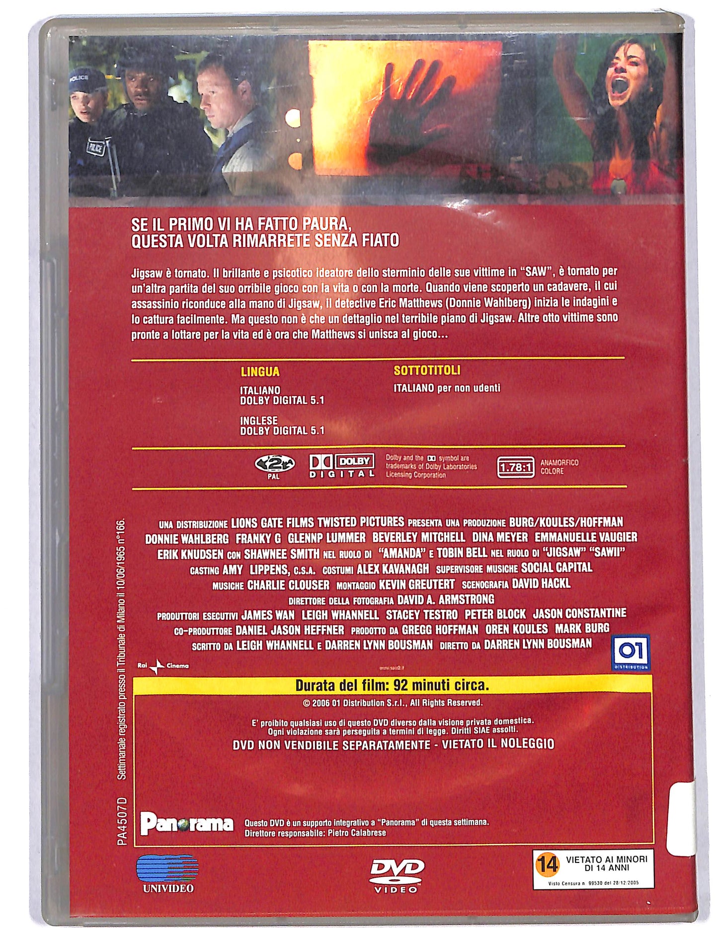 EBOND Saw- La soluzione dell'enigma 2- EDITORIALE DVD D626330