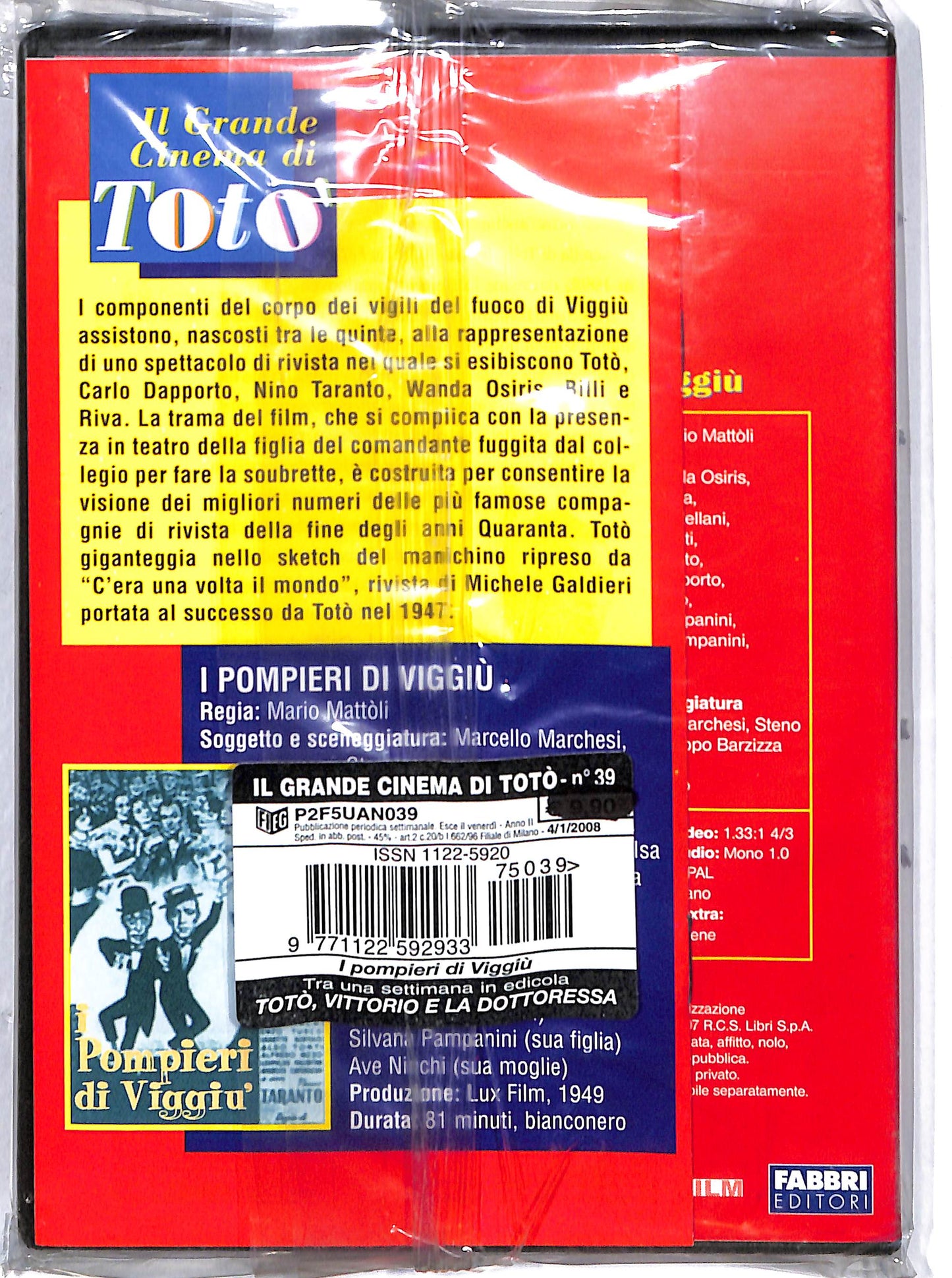 EBOND I pompieri di Viggiu - EDITORIALE DVD D626511