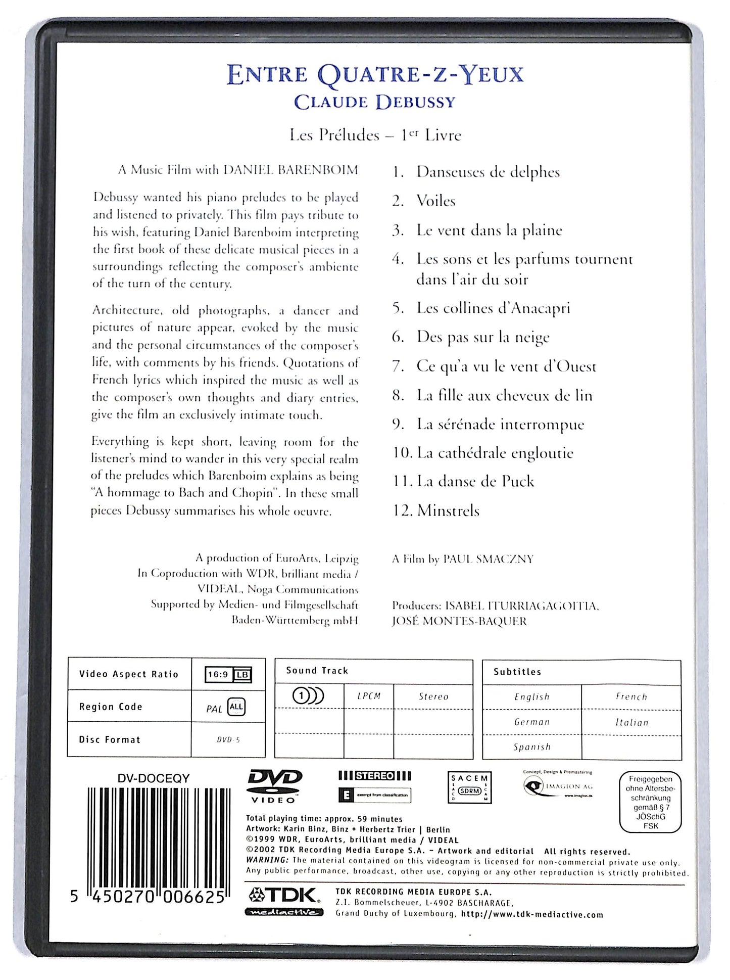 EBOND Claude Debussy - Entre Quatre-z-yeux DVD D626532