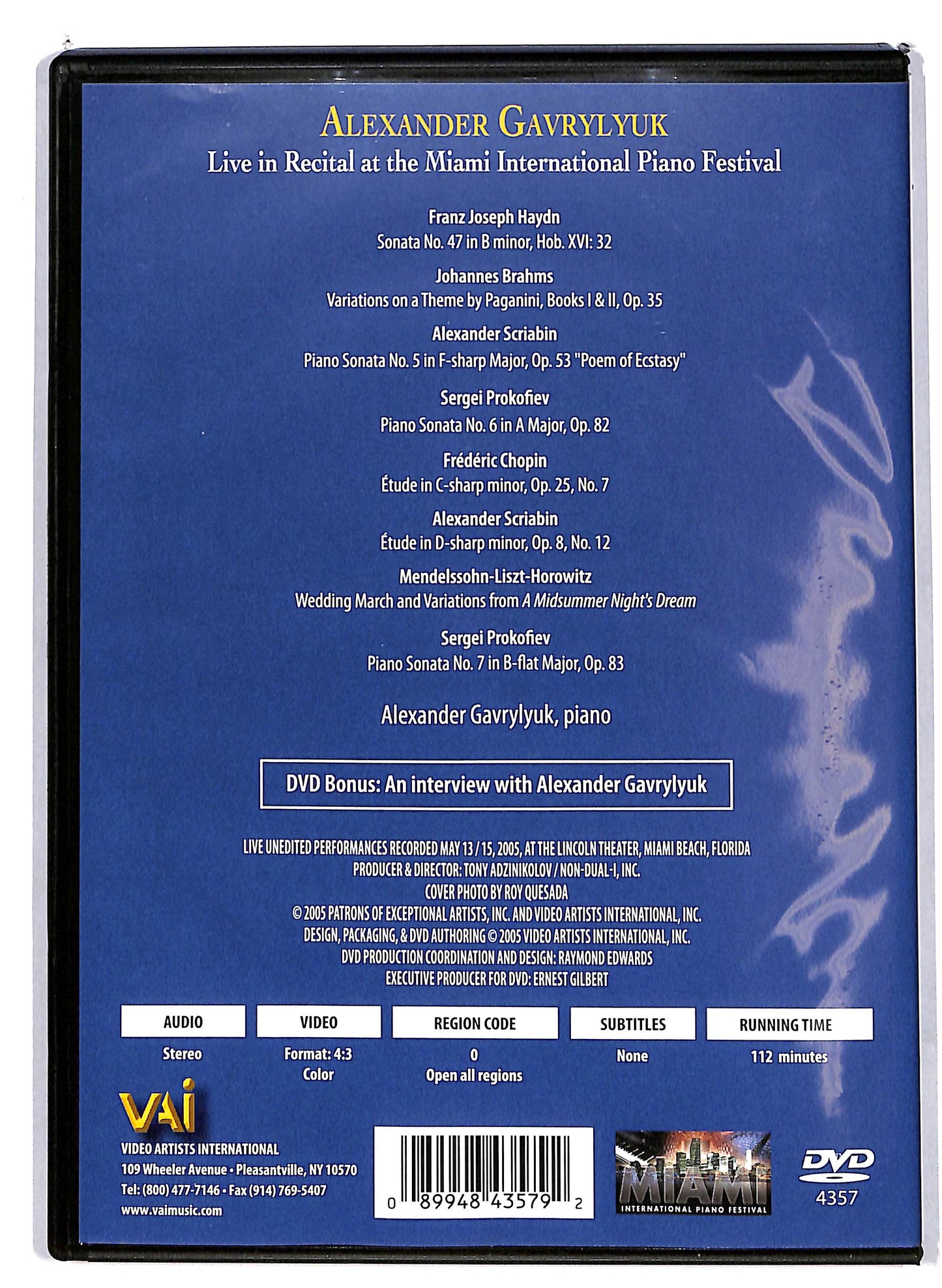 EBOND Alexander Gavrylyuk - Live in Recital DVD D626642