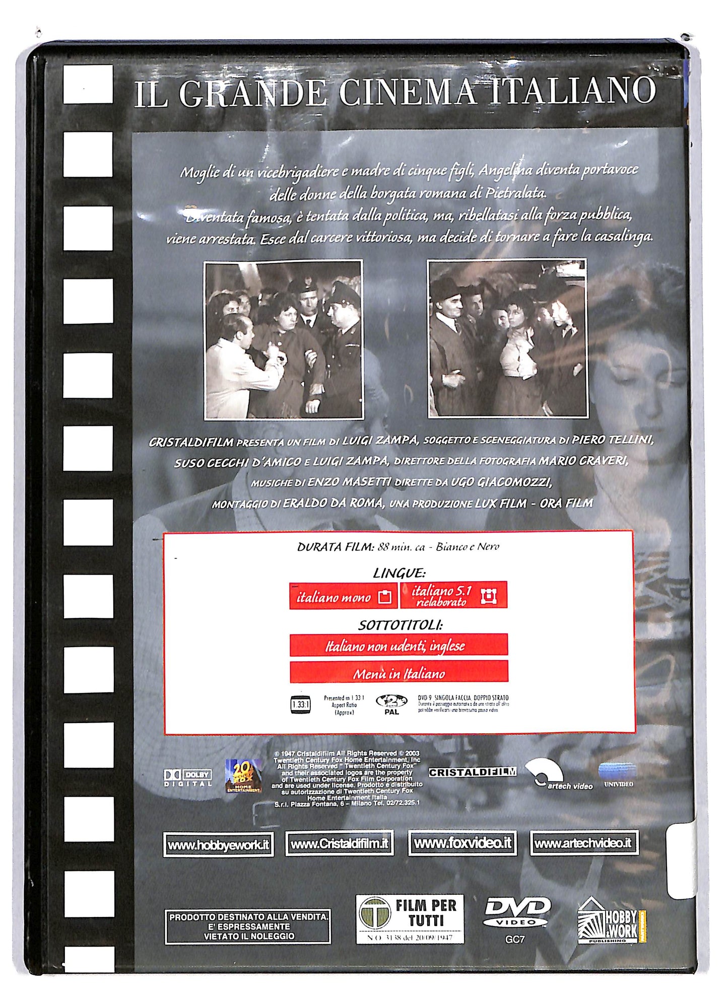 EBOND L'onorevole Angelina EDITORIALE DVD D626657