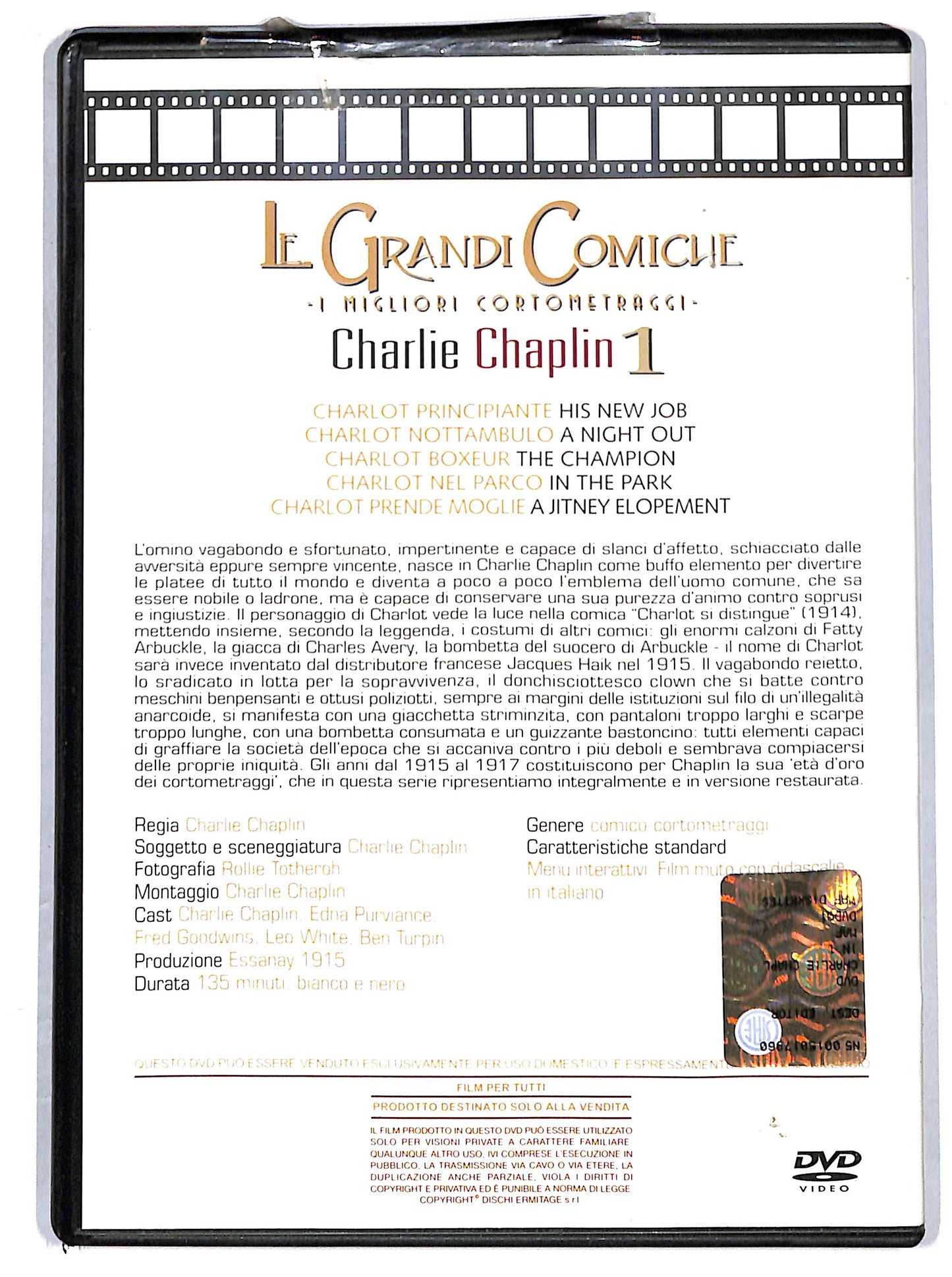 EBOND charlie chaplin vol. 1 - EDITORIALE DVD D626935