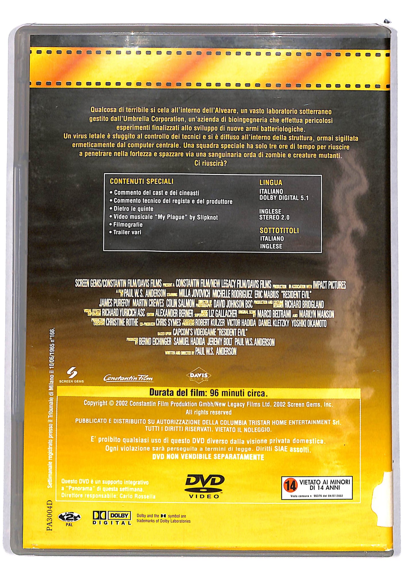 EBOND Resident Evil EDITORIALE DVD D627119