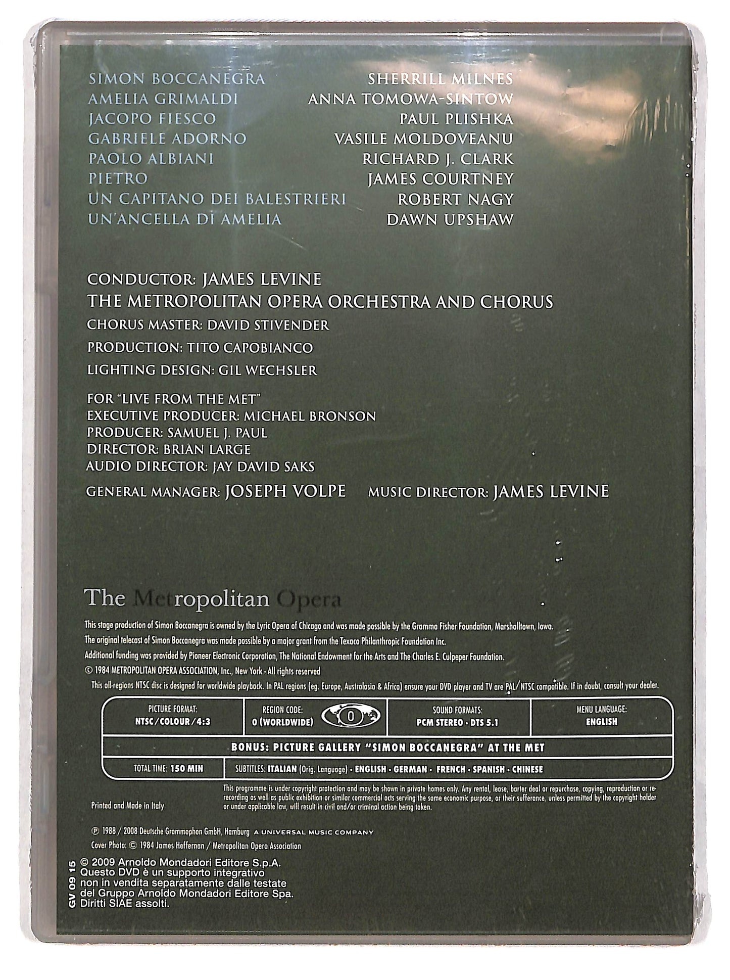 EBOND Simon Boccanegra Giuseppe Verdi Collection EDITORIALE DVD D627359