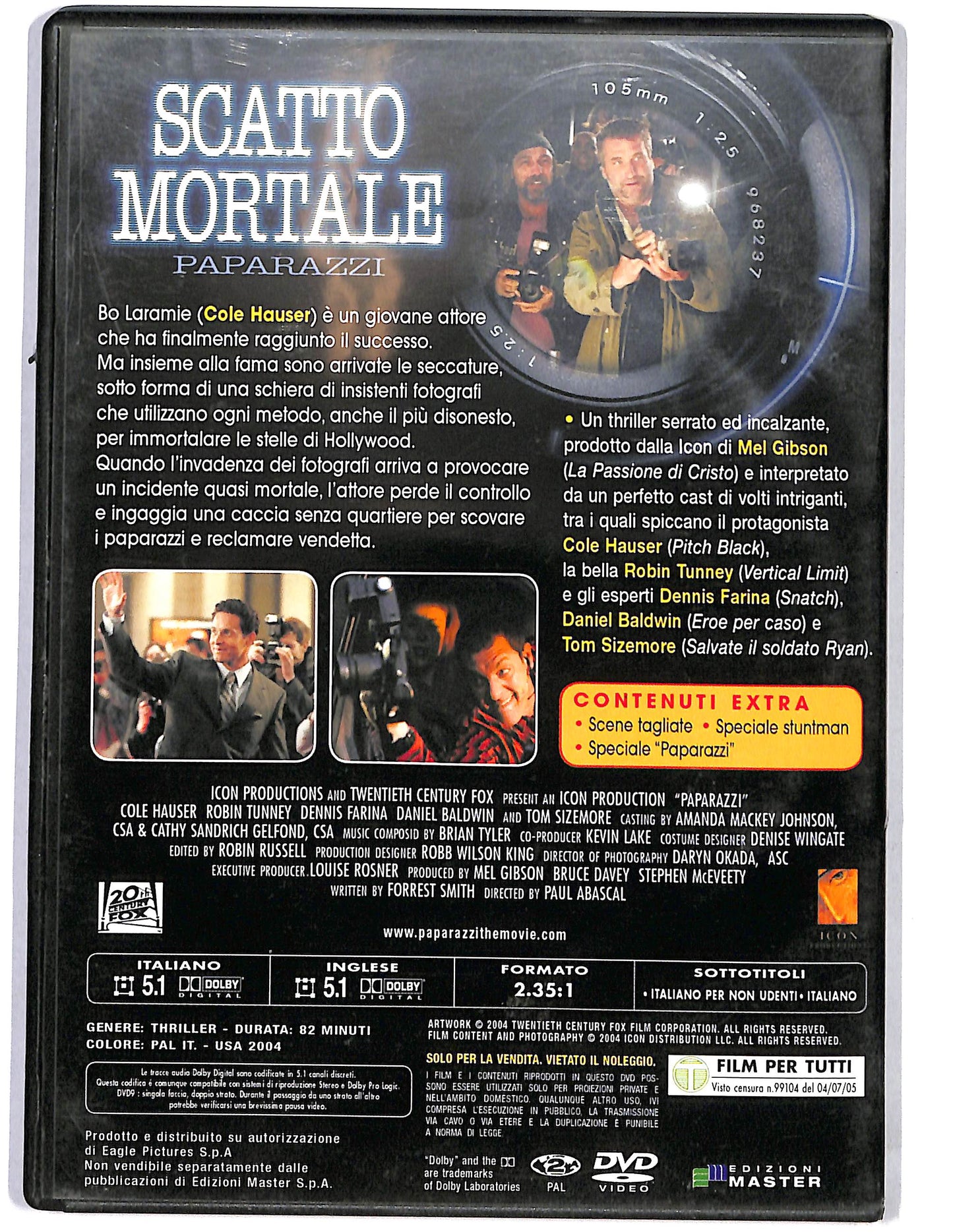 EBOND Scatto mortale EDITORIALE DVD D627539
