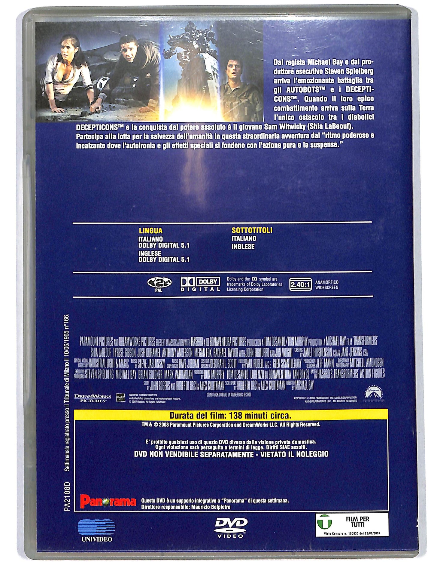 EBOND Trans Formers EDITORIALE DVD D627740