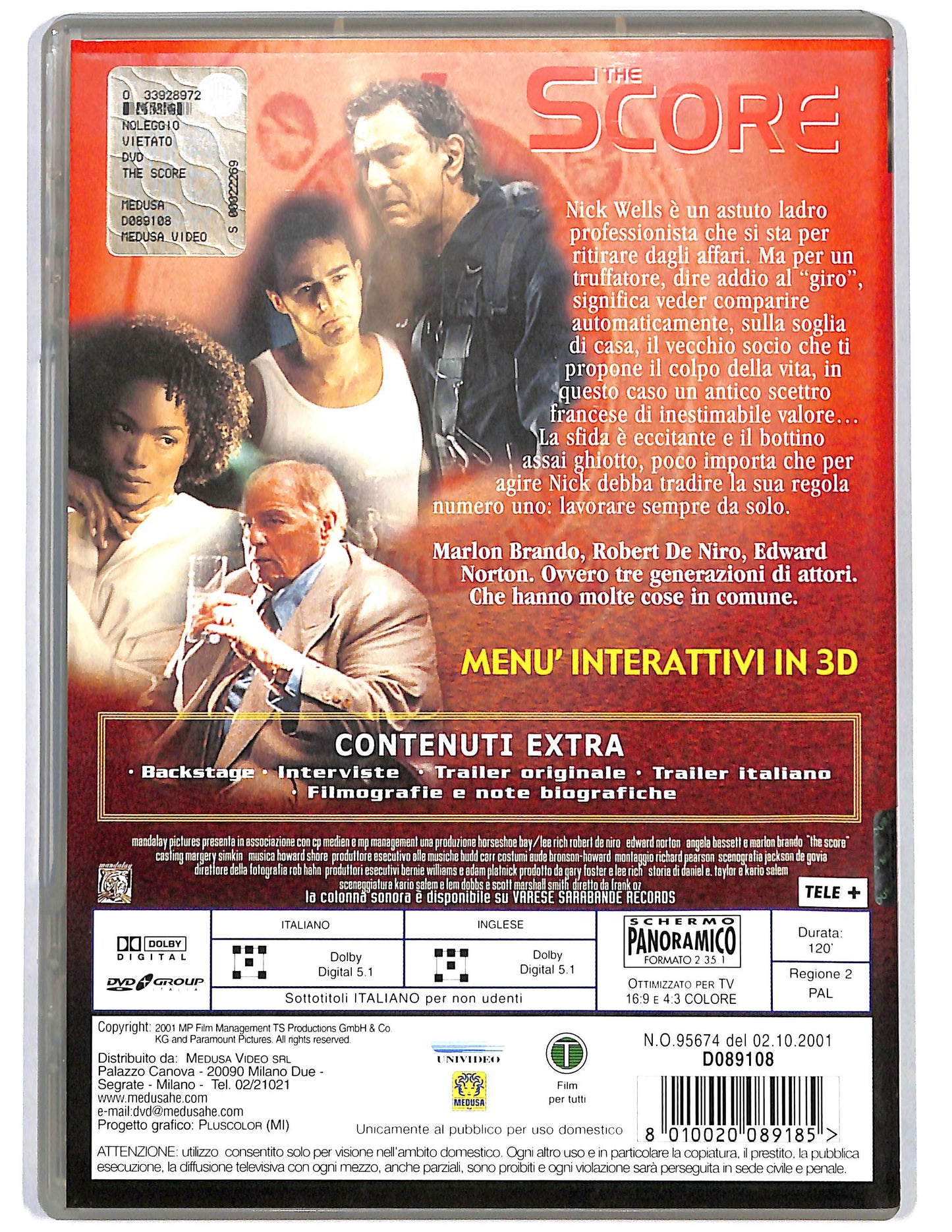 EBOND The score Nel crimine non esistono amici DVD D627762