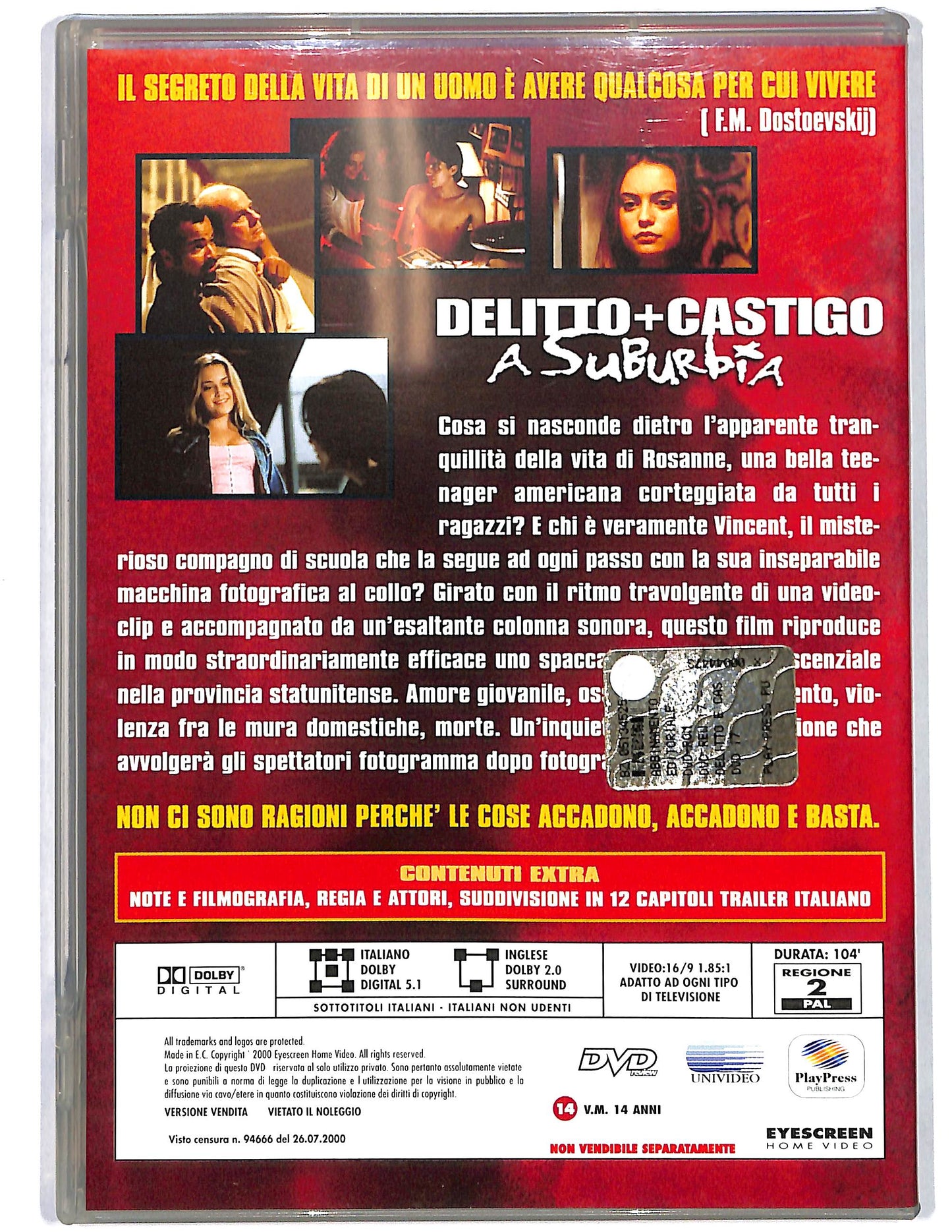 EBOND Delitto + Castigo a suburbia EDITORIALEDVD D627805