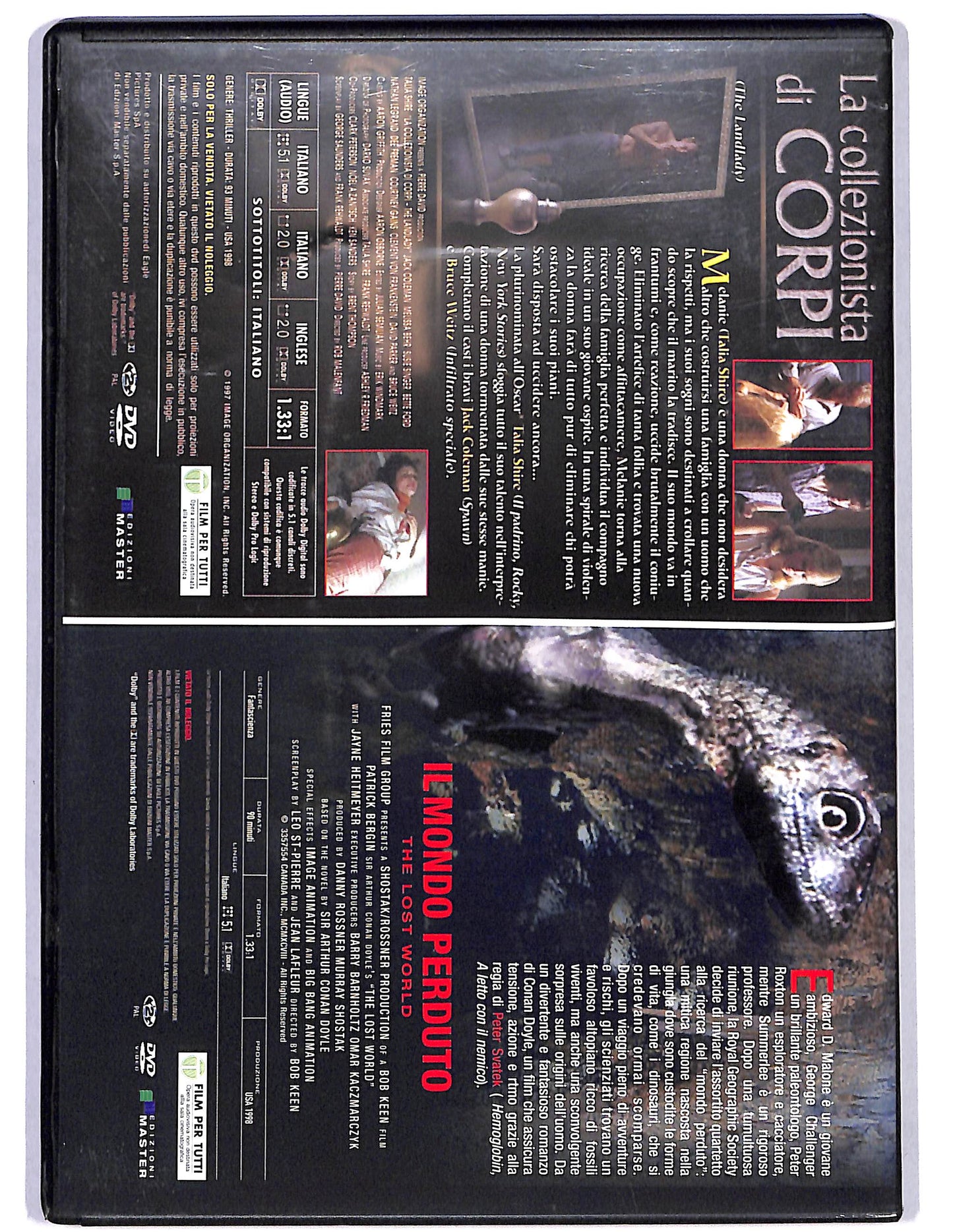 EBOND Il mondo perduto + La collezionista di corpi EDITORIALE DVD D627826