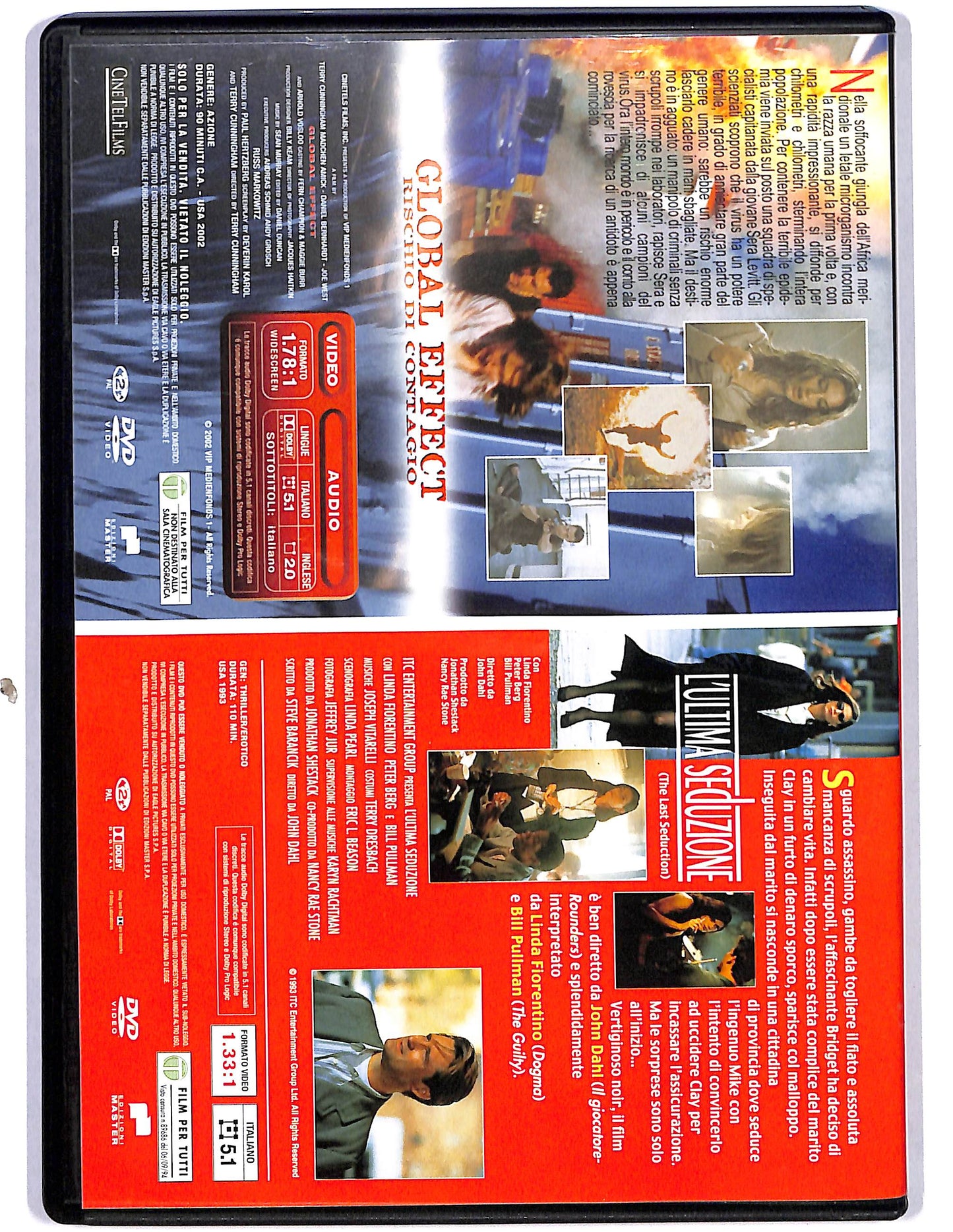 EBOND L'ultima seduzione + Global effect EDITORIALE DVD D627839