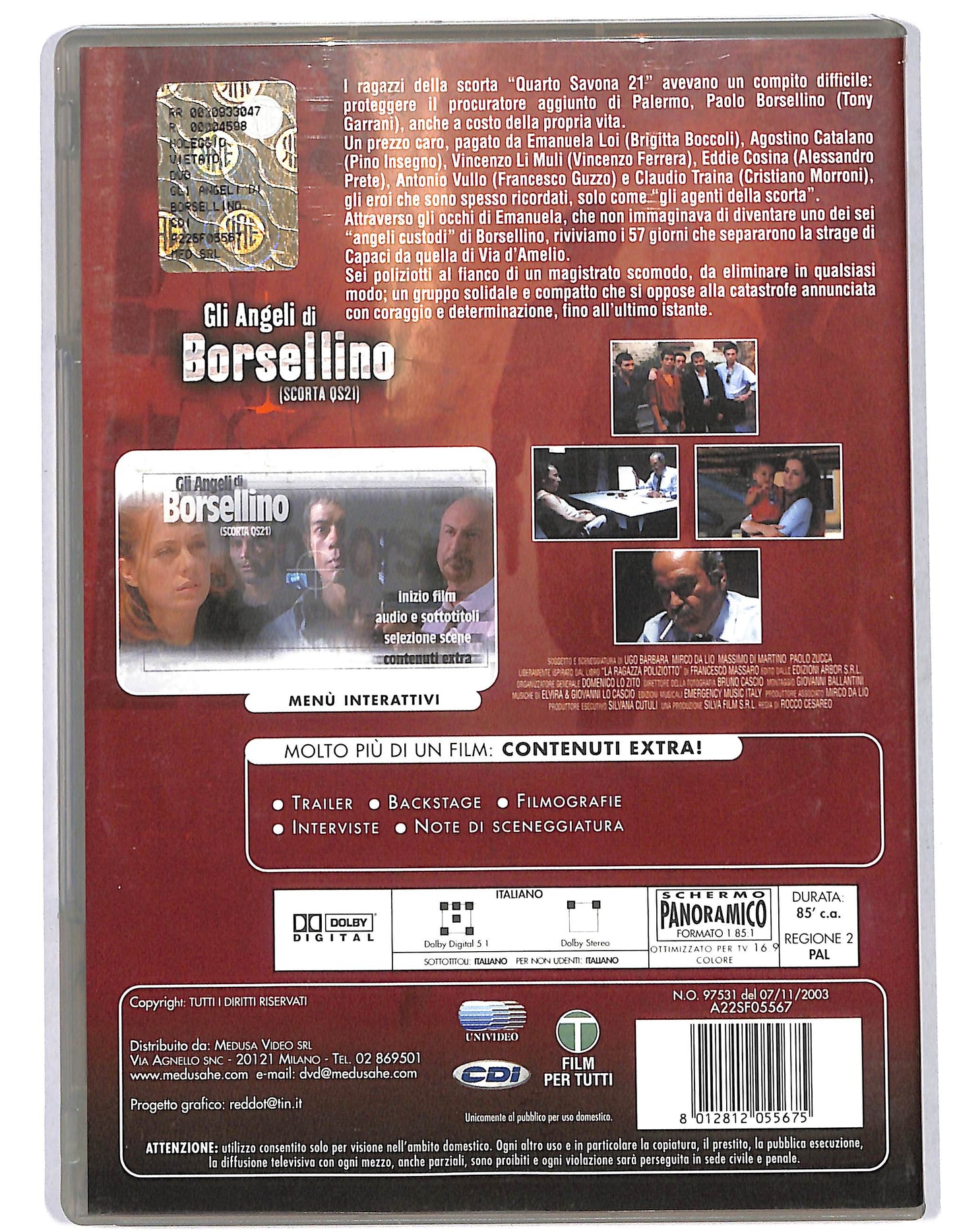 EBOND Gli angeli di Borsellino DVD D628043