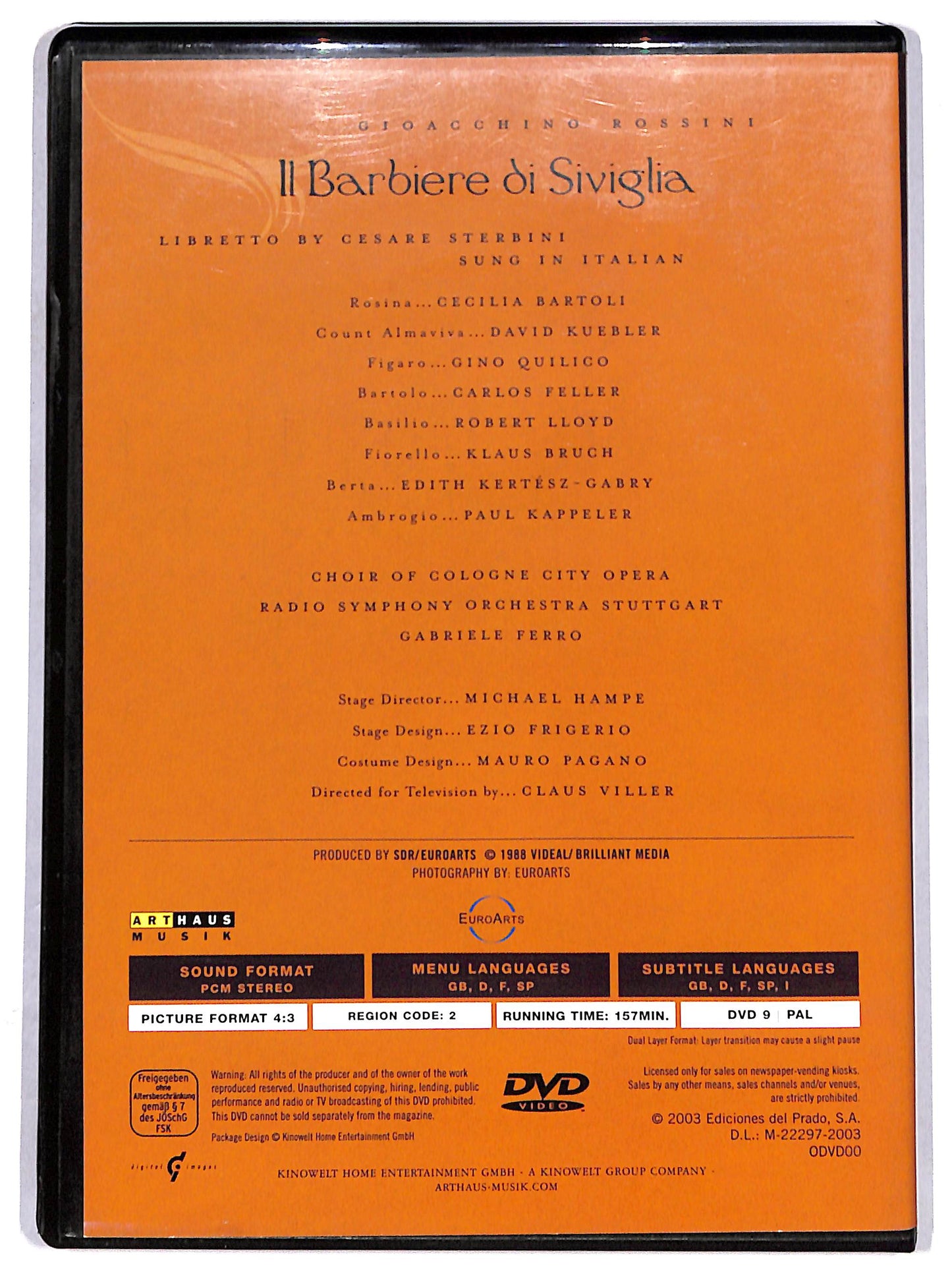 EBOND opera rossini - il barbiere di siviglia - EDITORIALE DVD D628125