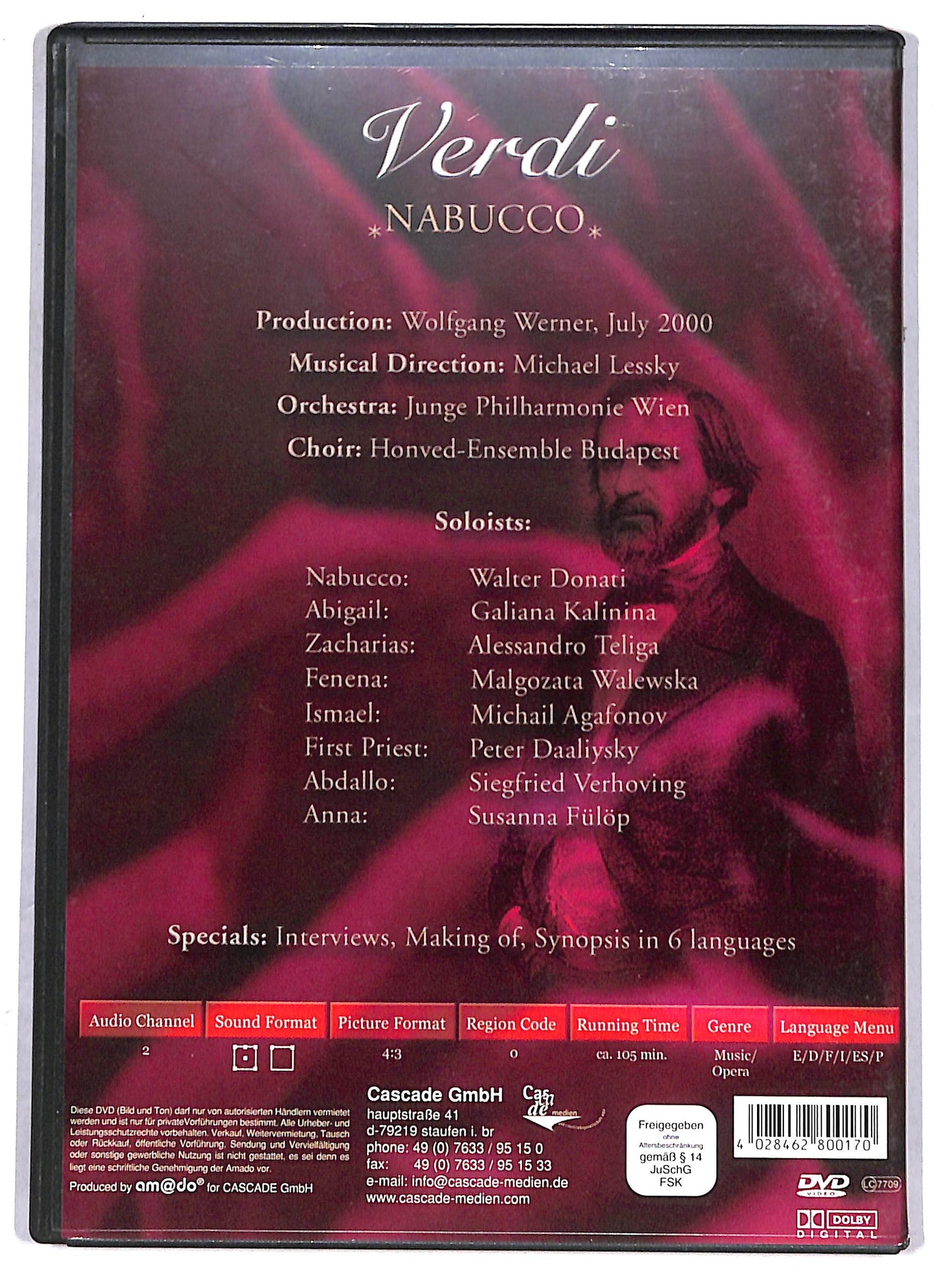 EBOND Giuseppe Verdi - Nabucco DVD D628134