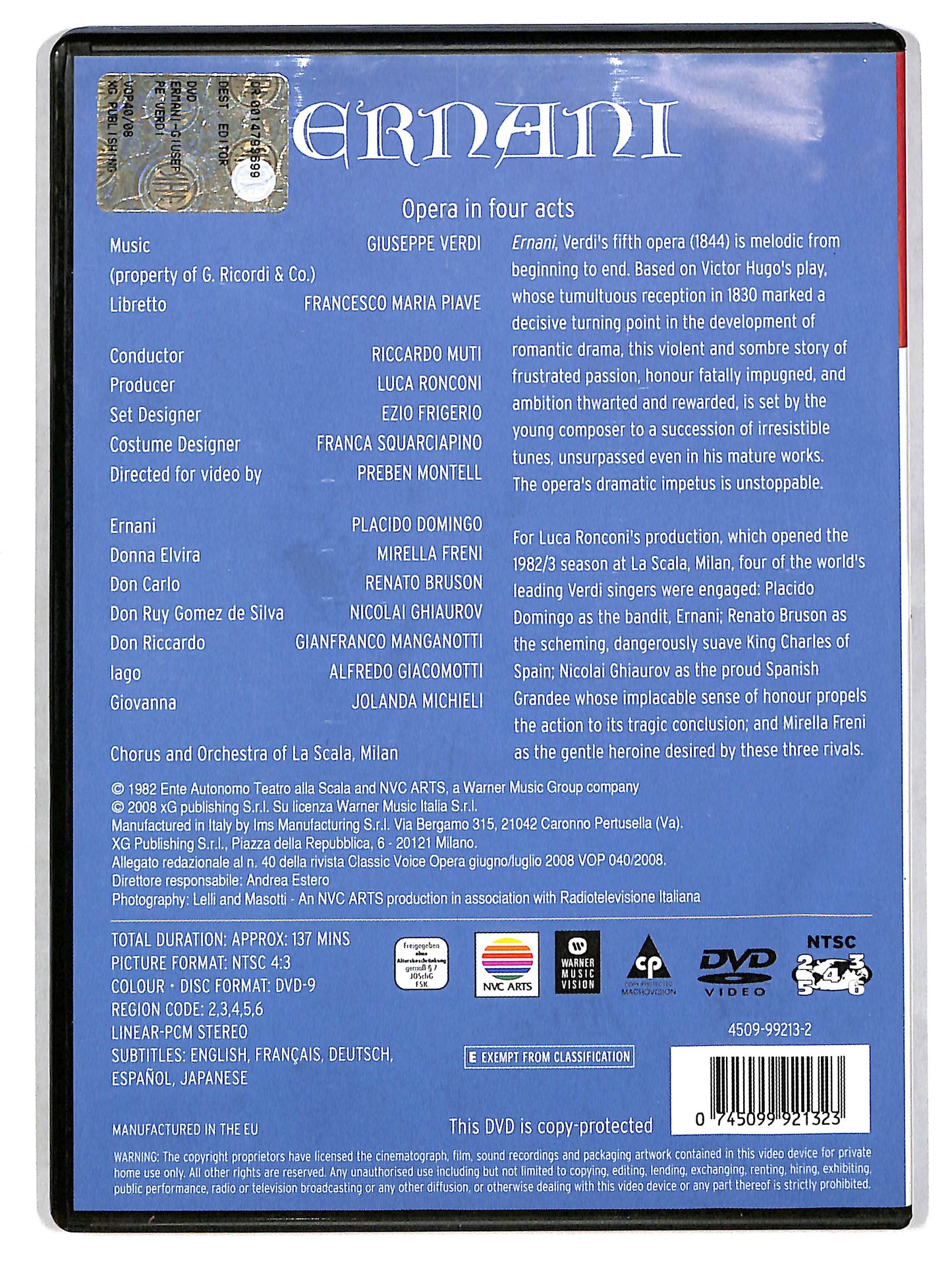 EBOND Ernani:Verdi DVD D628358