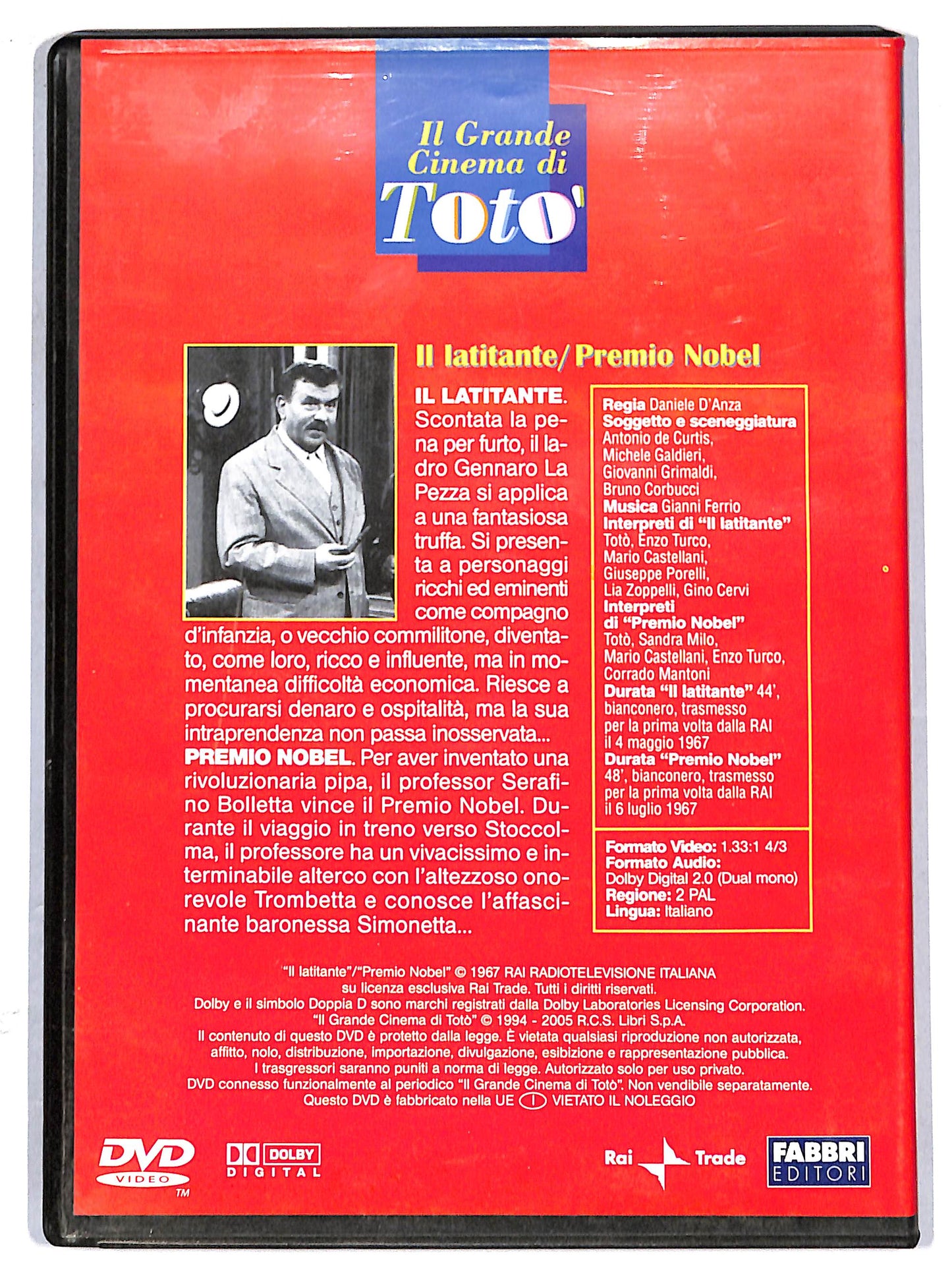 EBOND Il Grande Cinema di Toto il latitante - premio nobel - EDITORIALE DVD D628436