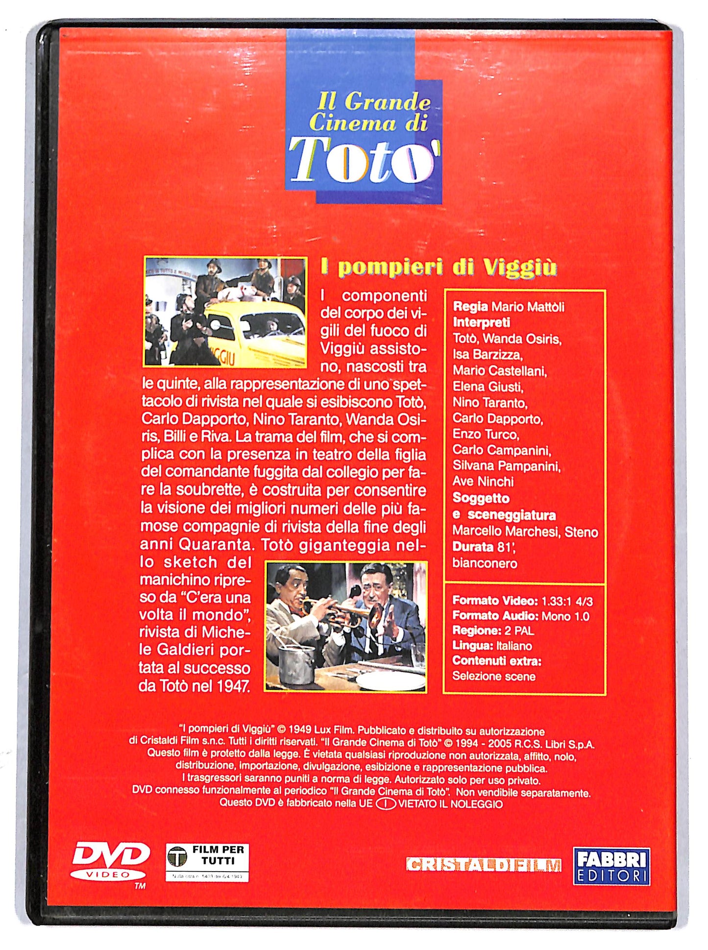 EBOND Il Grande Cinema di Toto I pompieri di Viggiu - EDITORIALE DVD D628439