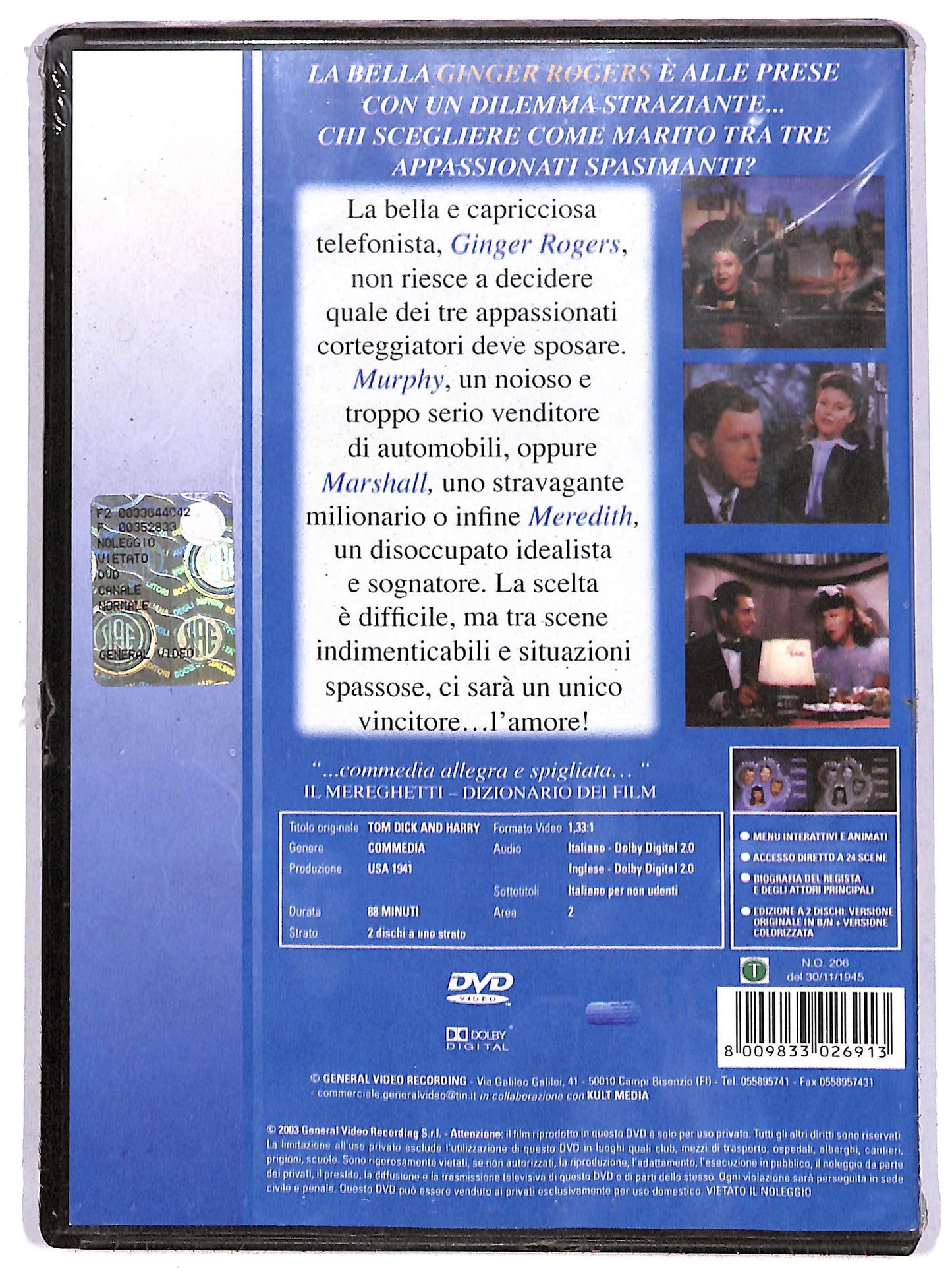 EBOND Tom Dick and Harry EDIZIONE SPECIALE DVD D628632