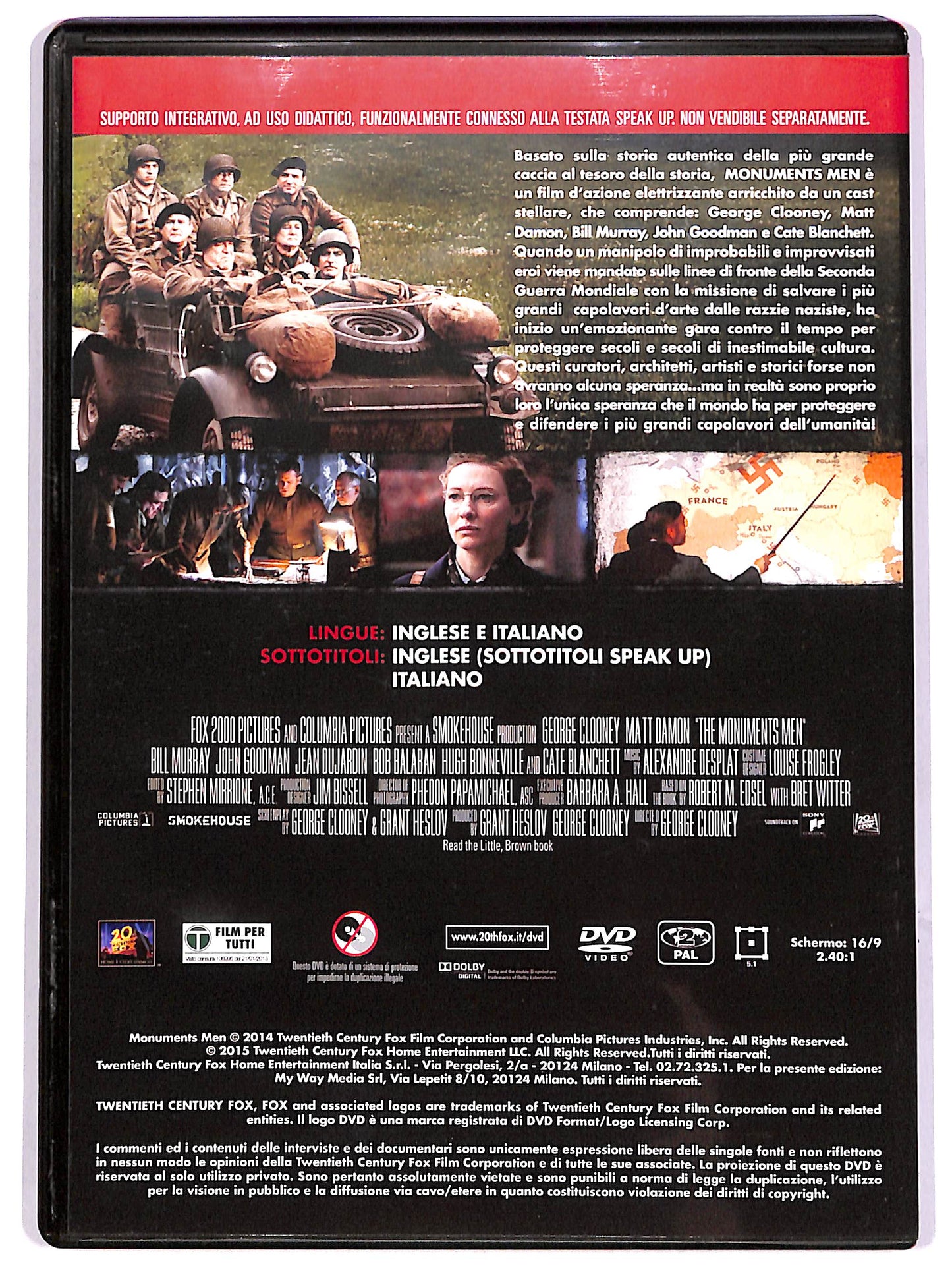 EBOND Monuments Men EDITORIALE DVD D628836