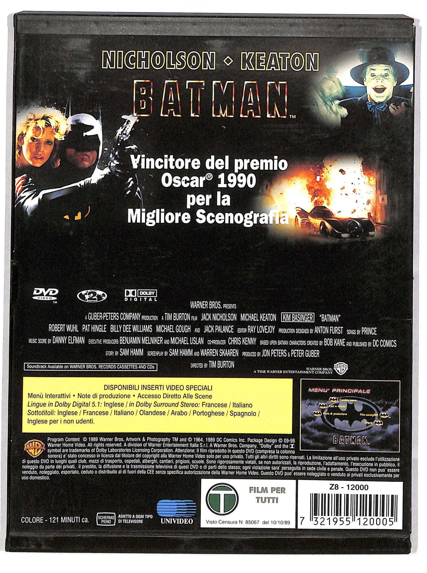 EBOND Batman (film 1989) SNAPPER DVD D629234