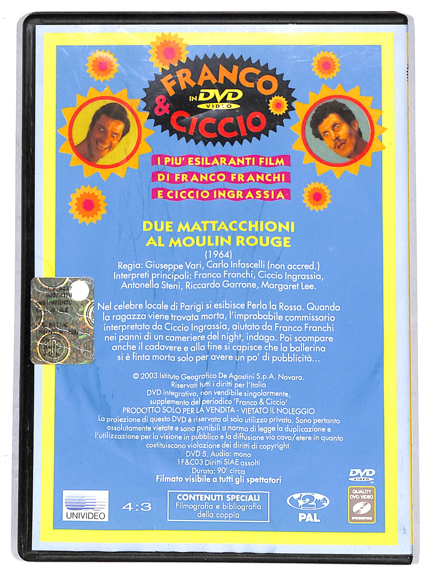 EBOND Franco e Ciccio - 2 mattacchioni al Moulin Rouge EDITORIALE DVD D629825