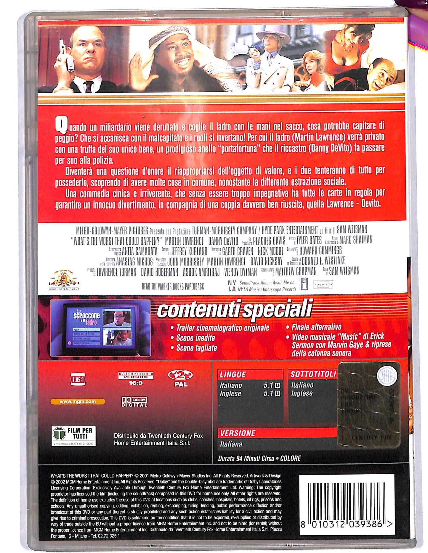 EBOND Lo scroccone e il ladro DVD D630044