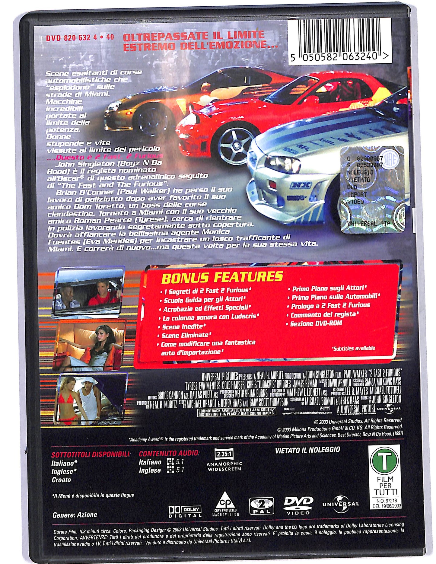 EBOND 2 Fast 2 Furious DVD D630050