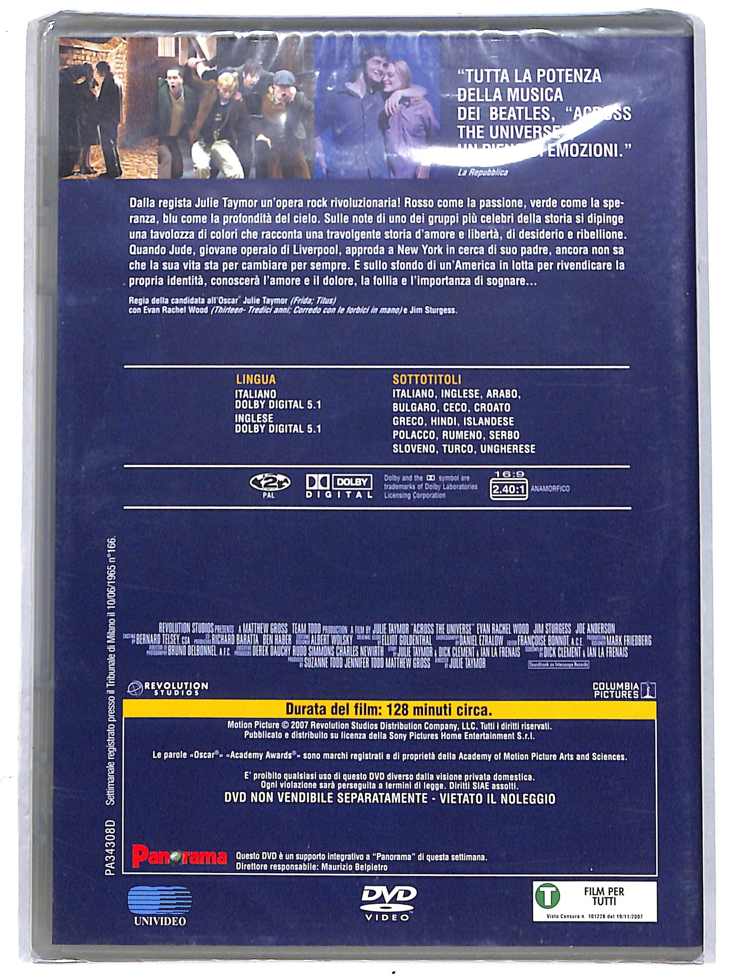 EBOND Across the Universe EDITORIALE DVD D630419