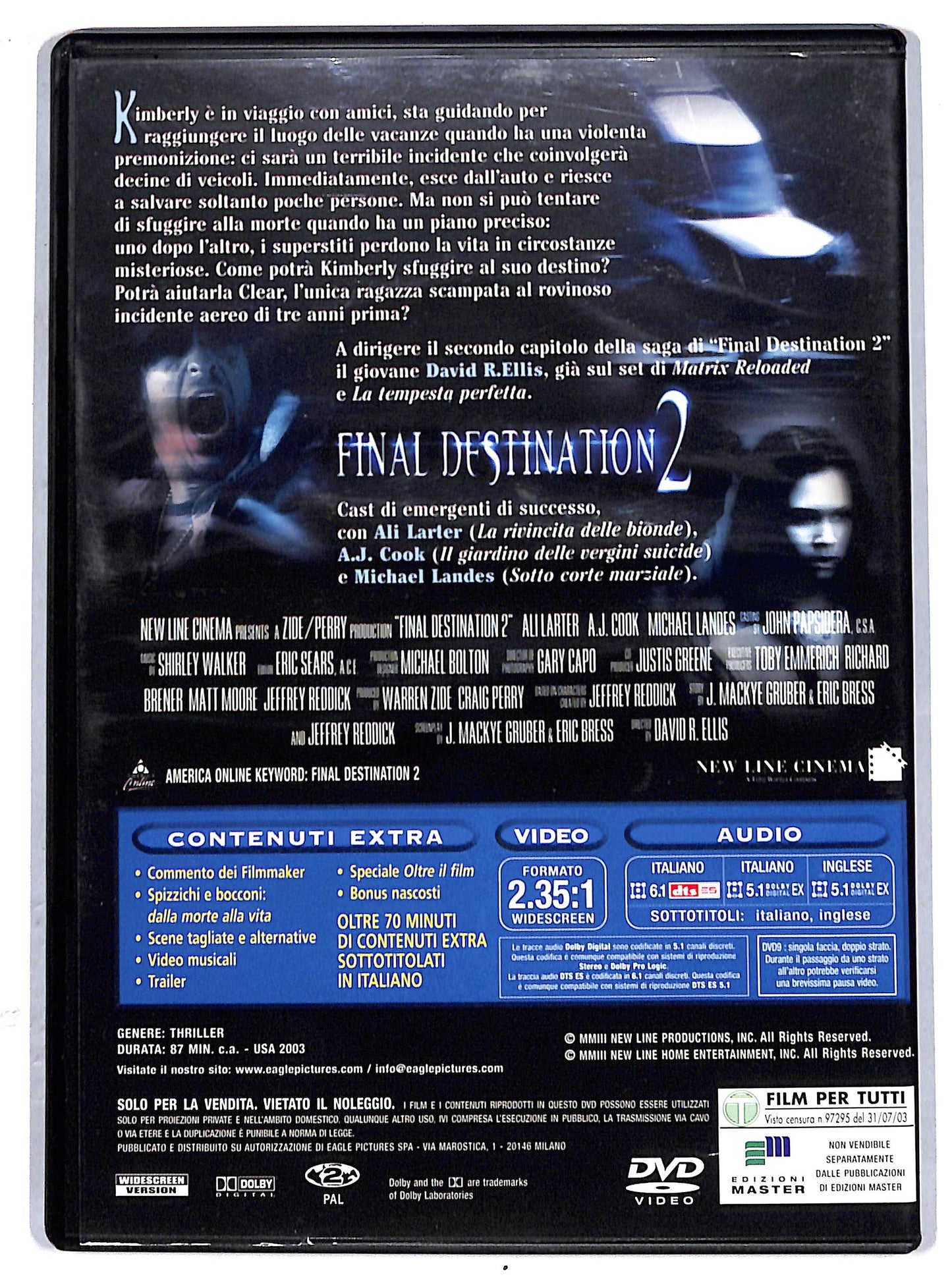 EBOND Final Destination 2 EDITORIALE DVD D630429