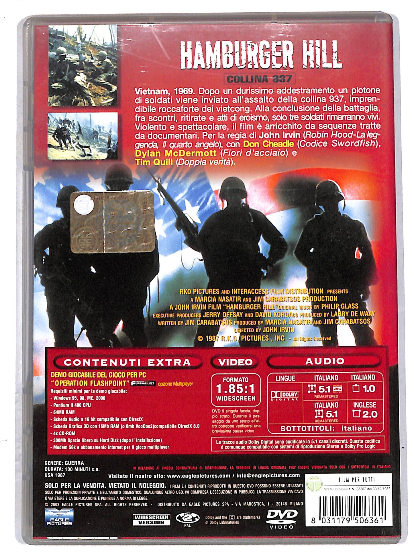 EBOND Hamburger Hill: collina 937 DVD D630947