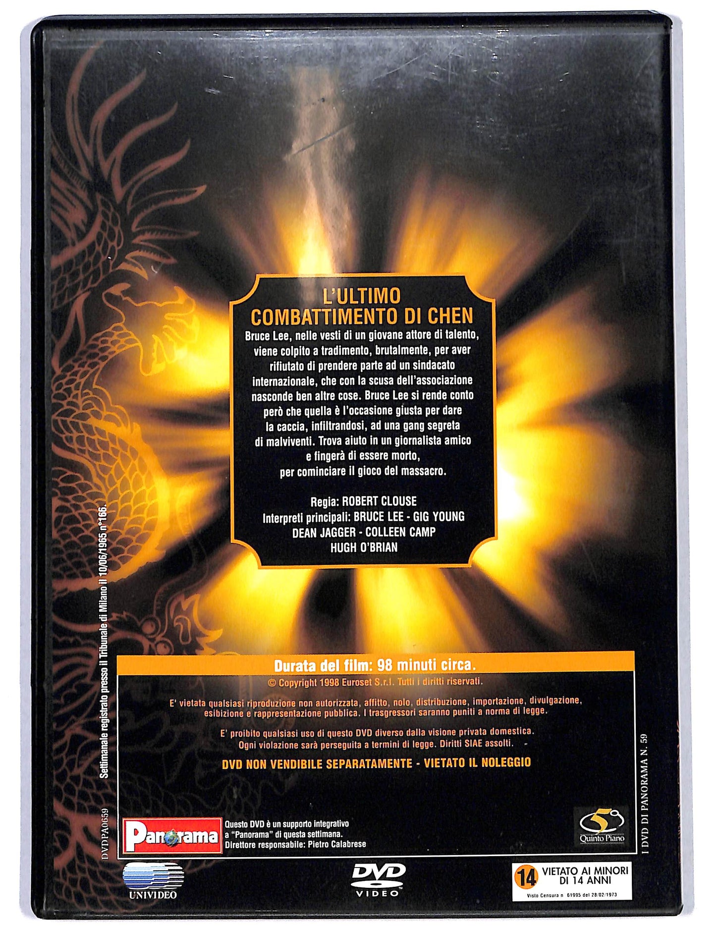 EBOND L'ultimo combattimento di Chen EDITORIALE DVD D631235