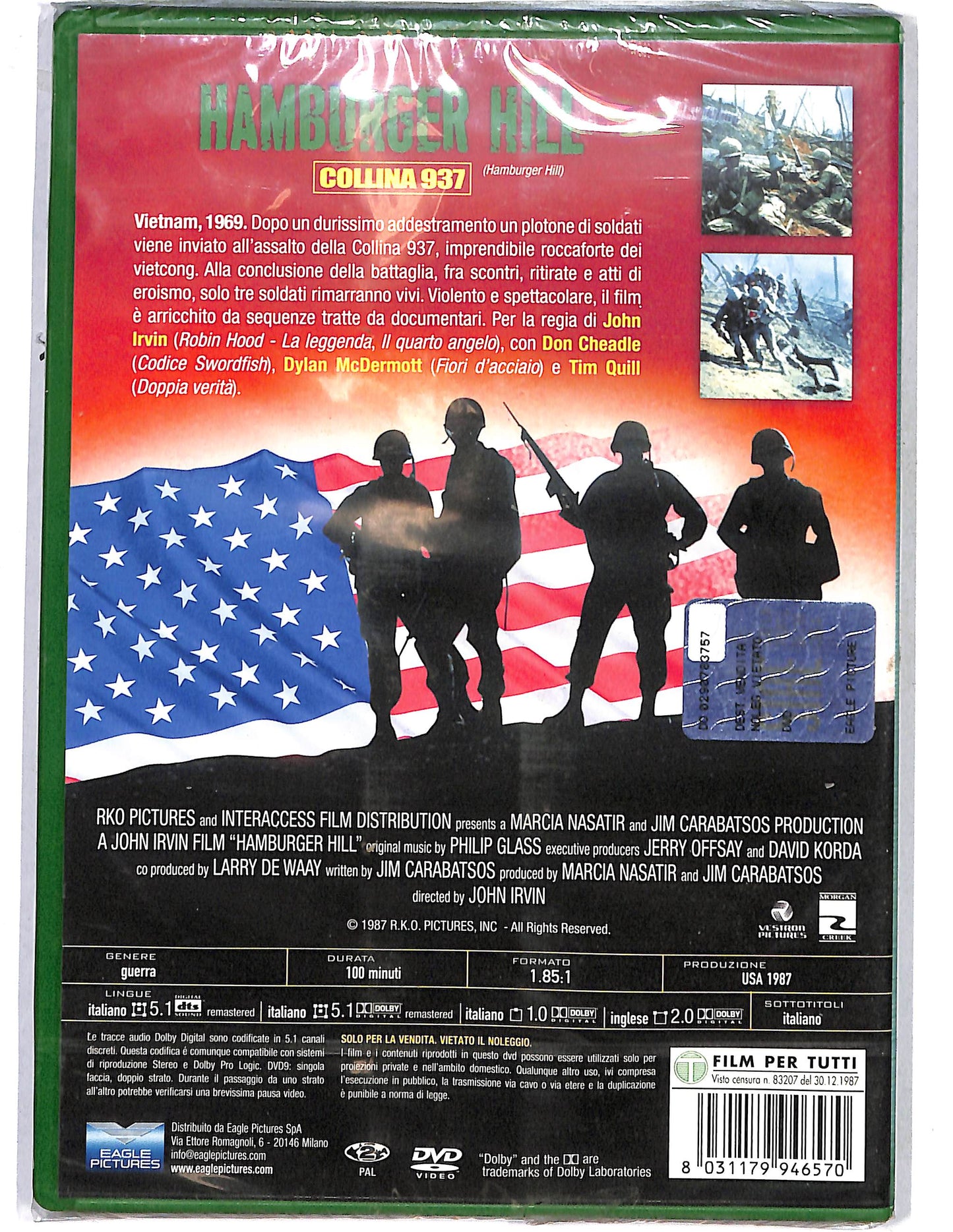 EBOND Hamburger Hill collina 937 DVD D631328