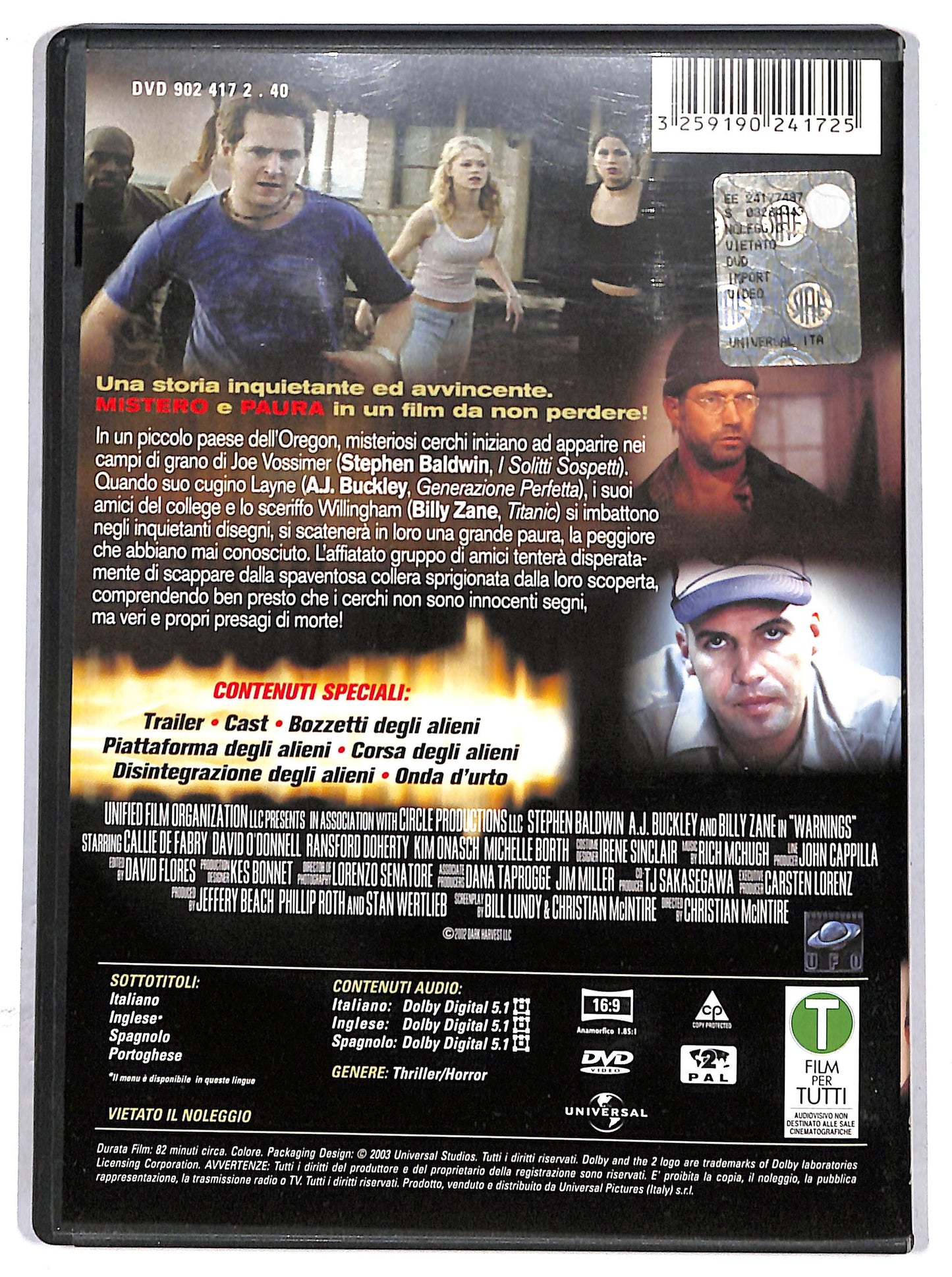 EBOND warnings DVD D631545