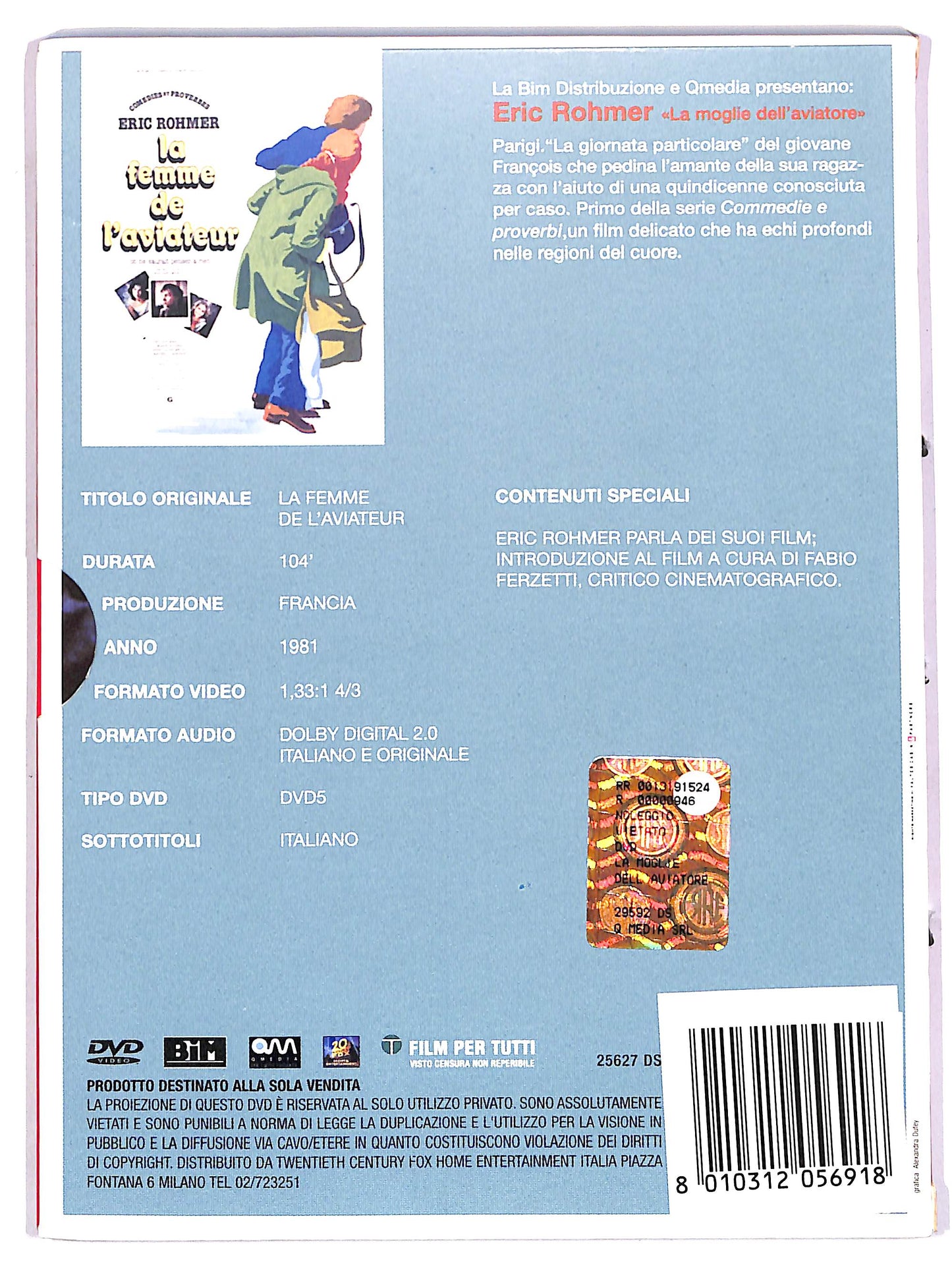 EBOND La moglie dell'aviatore DIGIPACK DVD D631713