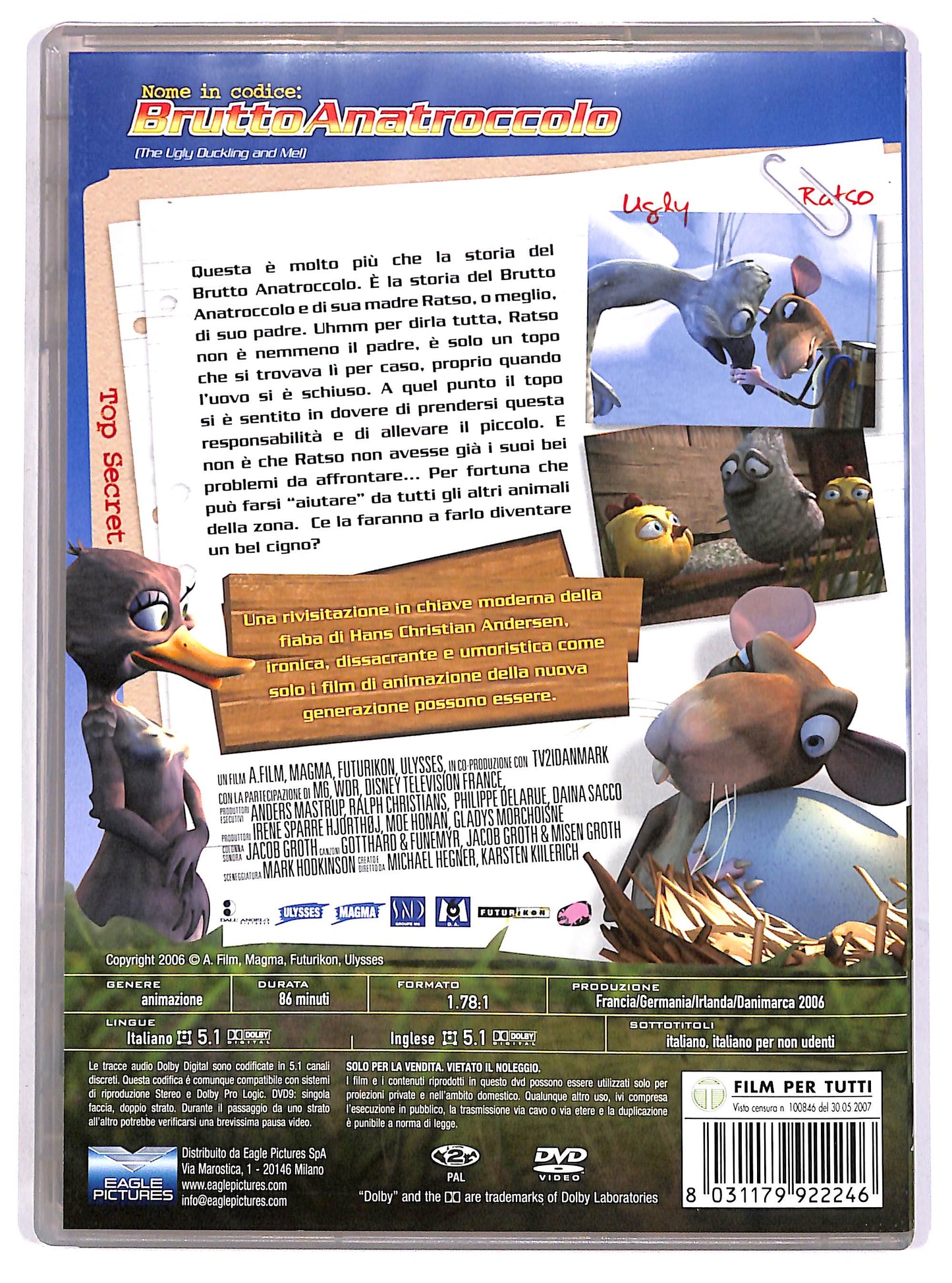 EBOND Nome in codice: Brutto anatroccolo + Libro DVD D631811