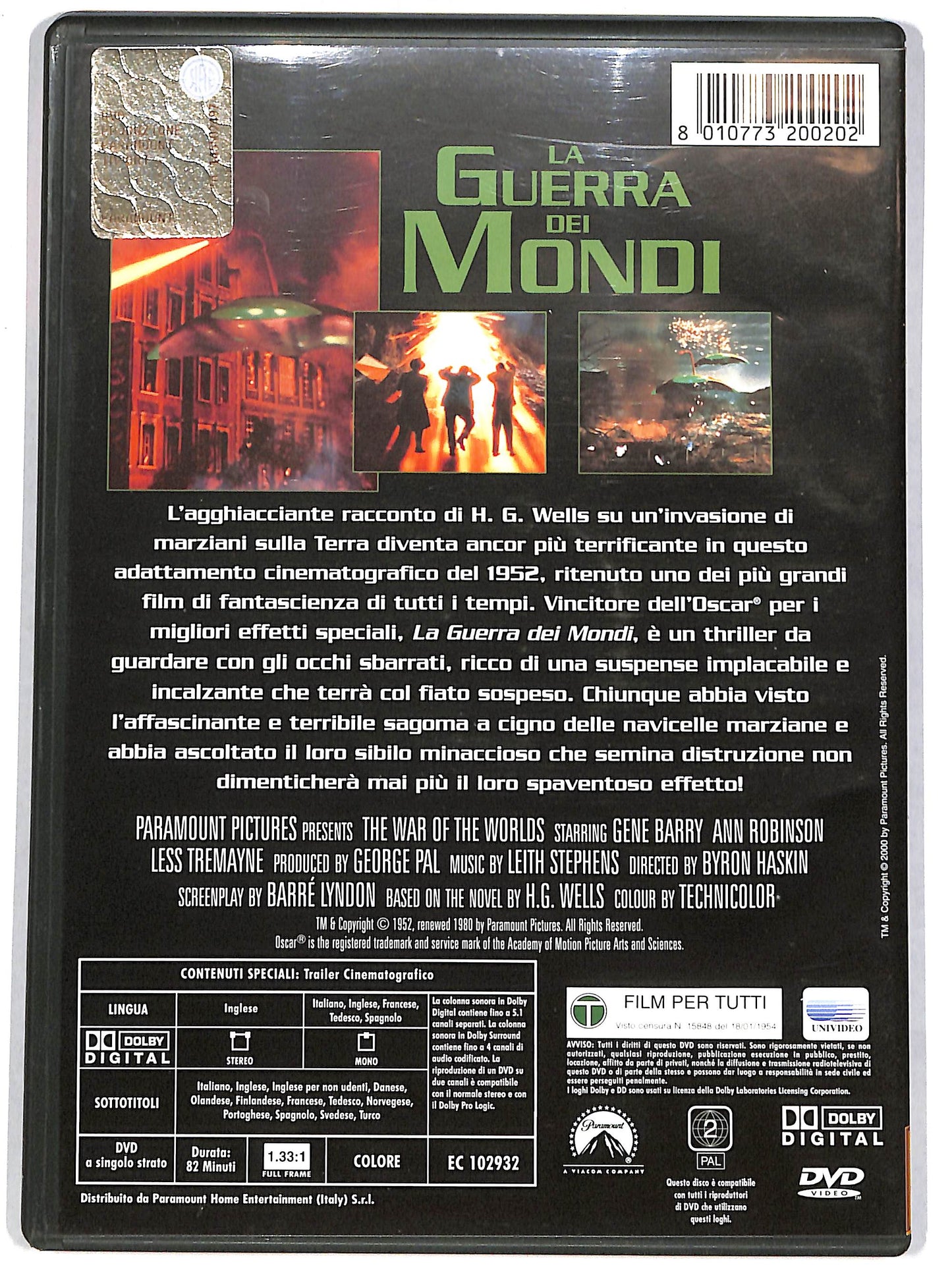 EBOND La guerra dei mondi (film 1953) DVD D631919