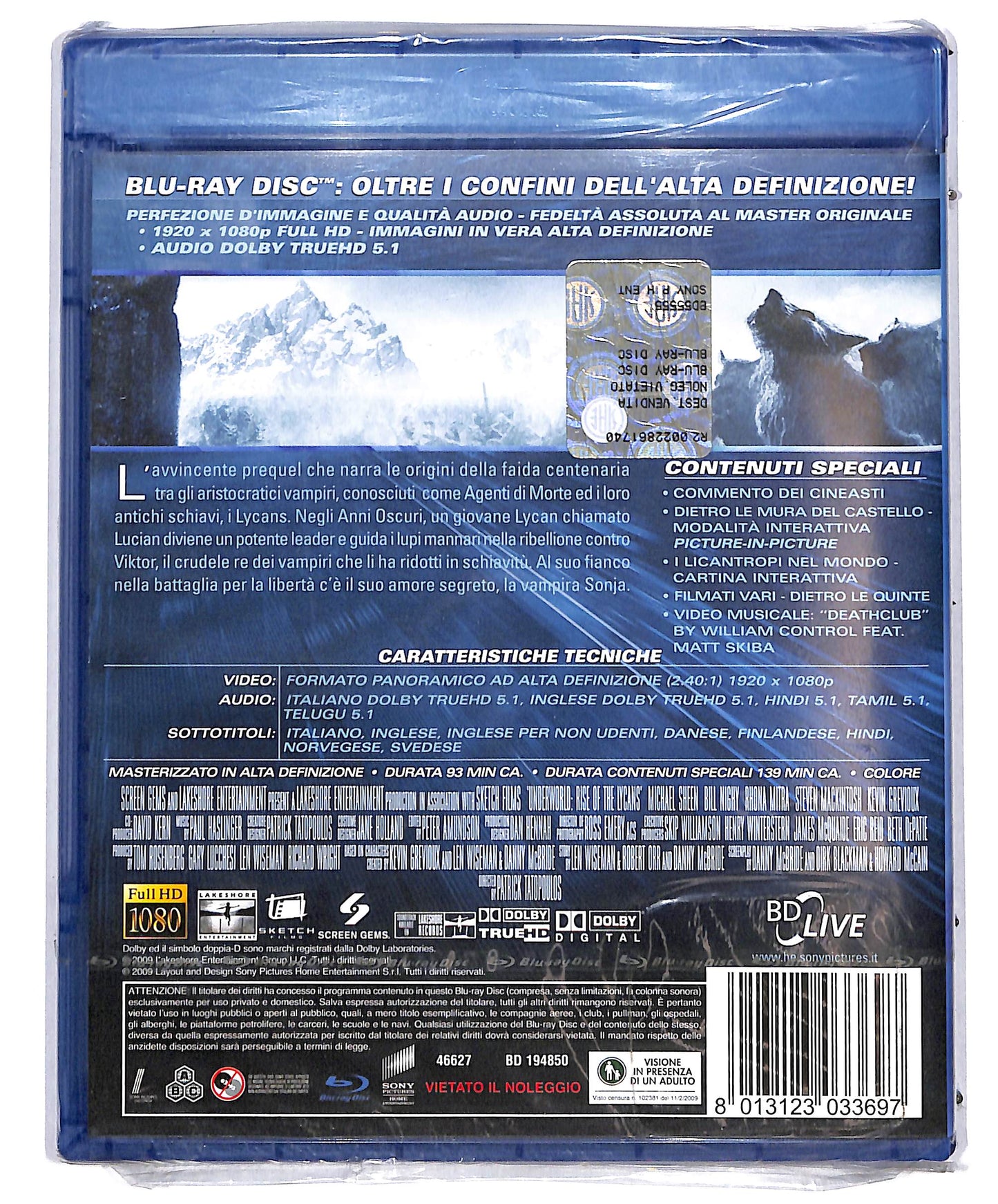 EBOND Underworld-La Ribellione Dey Licans BLURAY D632115