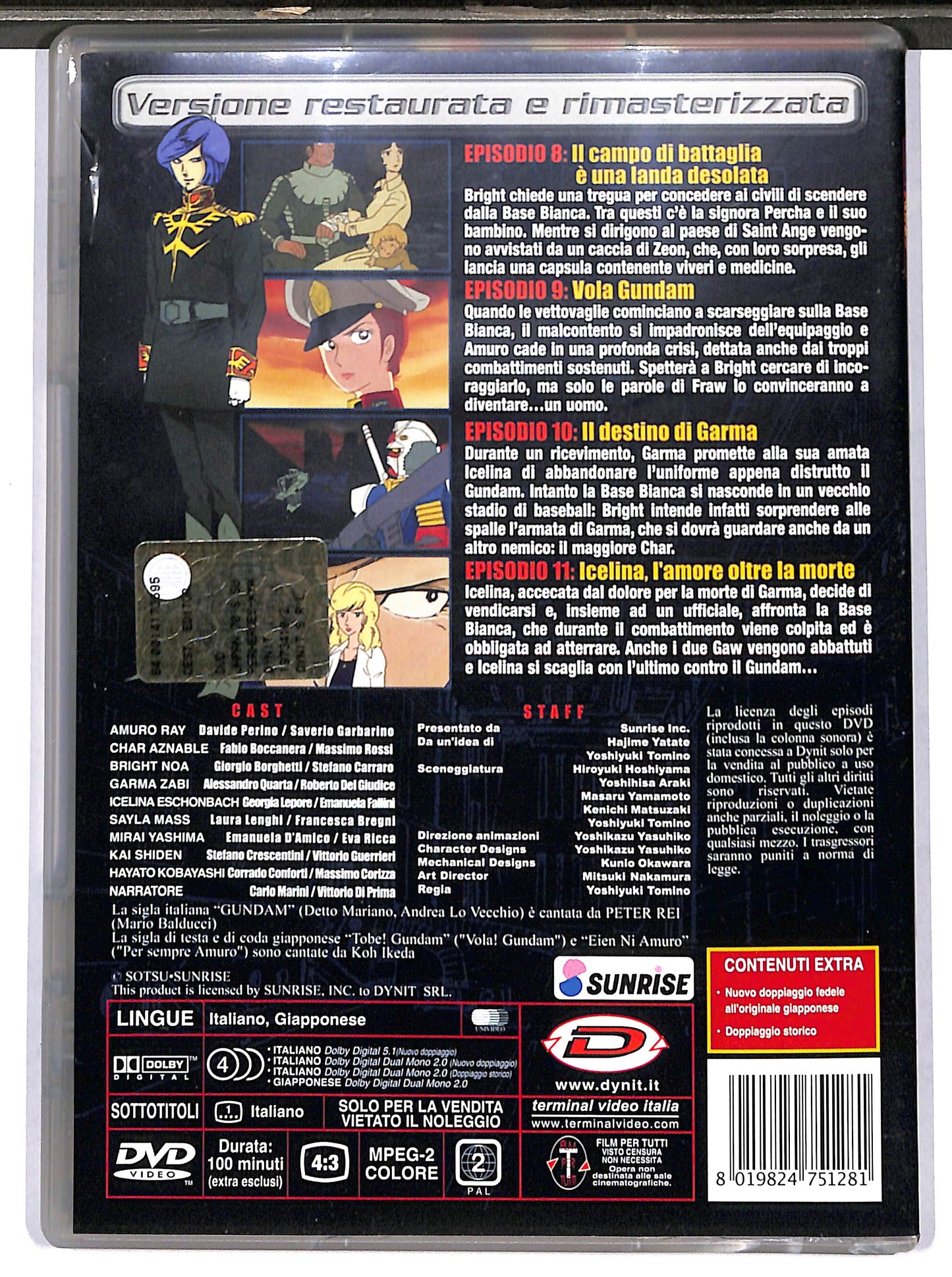 EBOND Mobile Suit Gundam vol 03 EDITORIALE DVD D632239